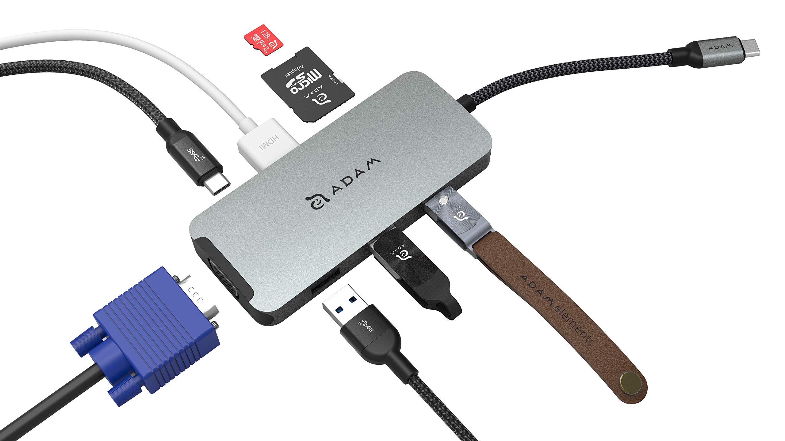 8-in-1 USB C Hub with 4K HDMI, 100W PD, SD Card Reader - for MacBook & Travel