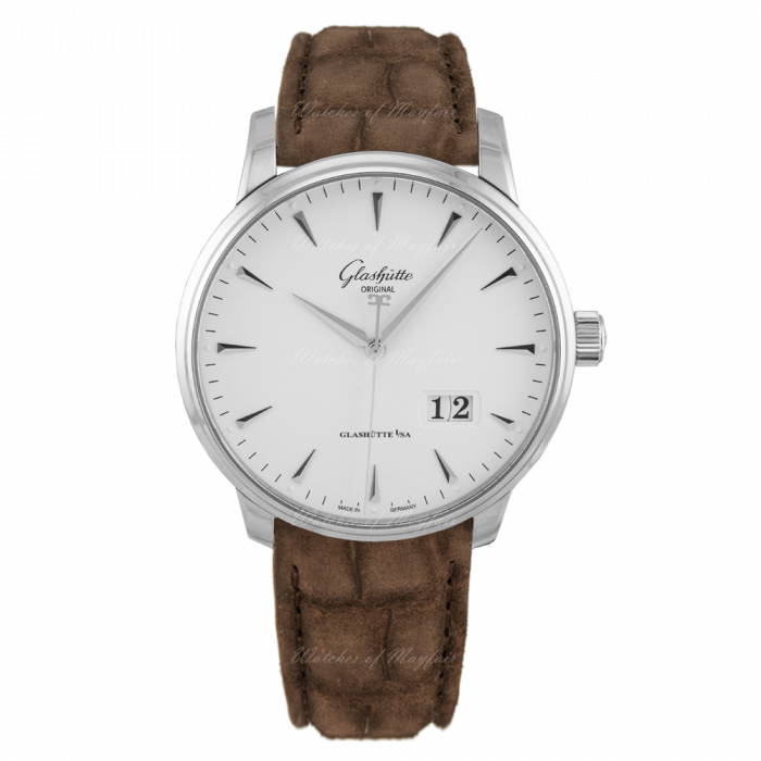 Glashutte Original Senator Excellence Panorama Date Stainless Steel Men's Watch - Luxury Automatic Timepiece for Business, Formal Events & Collectors
