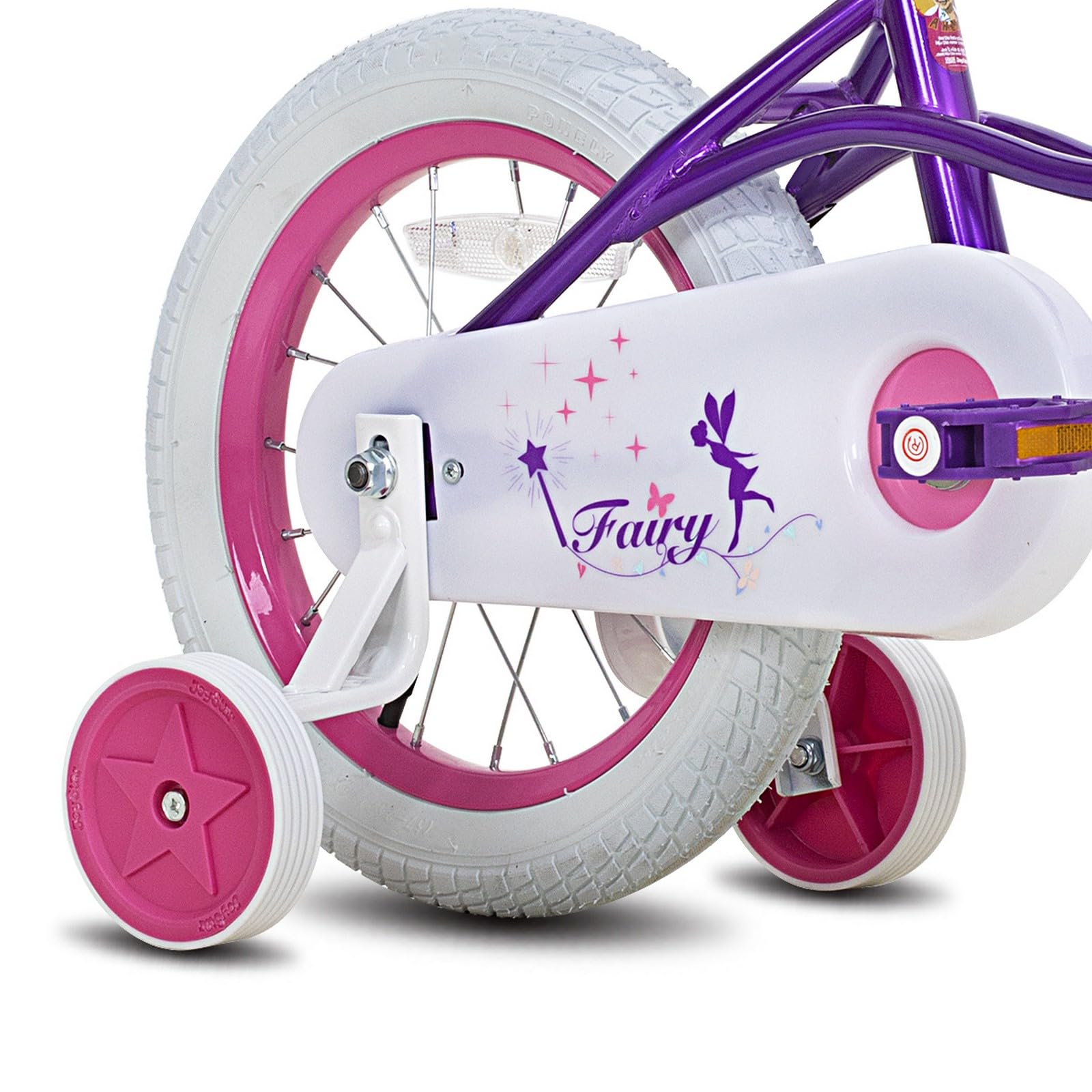 JOYSTAR 12 14 16 18 Inch Fairy Girls Bike for Toddlers & Kids Ages 2-8 Years | Training Wheels, Handbrake & Basket | Perfect for Outdoor Play, Park Rides & Neighborhood Adventures