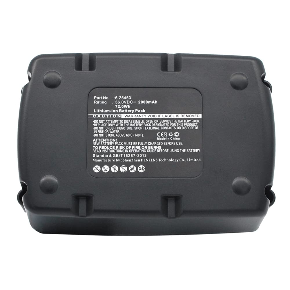Synergy Digital 36V 2000mAh Li-ion Battery for Metabo AHS36V Power Tools - High Capacity Replacement Battery for Drills, Saws & Outdoor Power Equipment