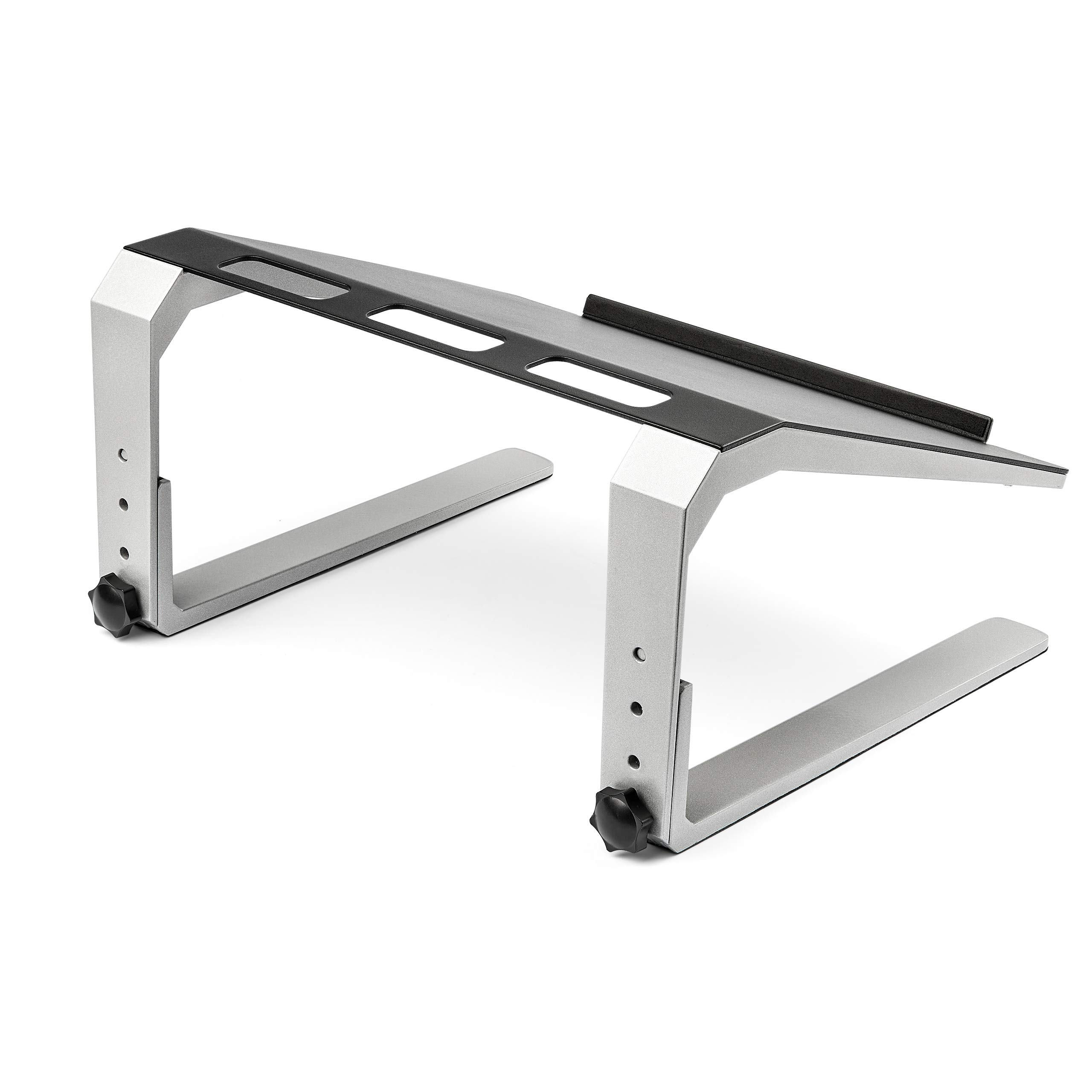 StarTech.com Adjustable Laptop Stand - Heavy Duty Steel & Aluminum Base - 3 Height Settings & Tilt Function - Ergonomic Laptop Riser for Desk (LTSTND) - Perfect for Home Office, Gaming & Workspace Setup