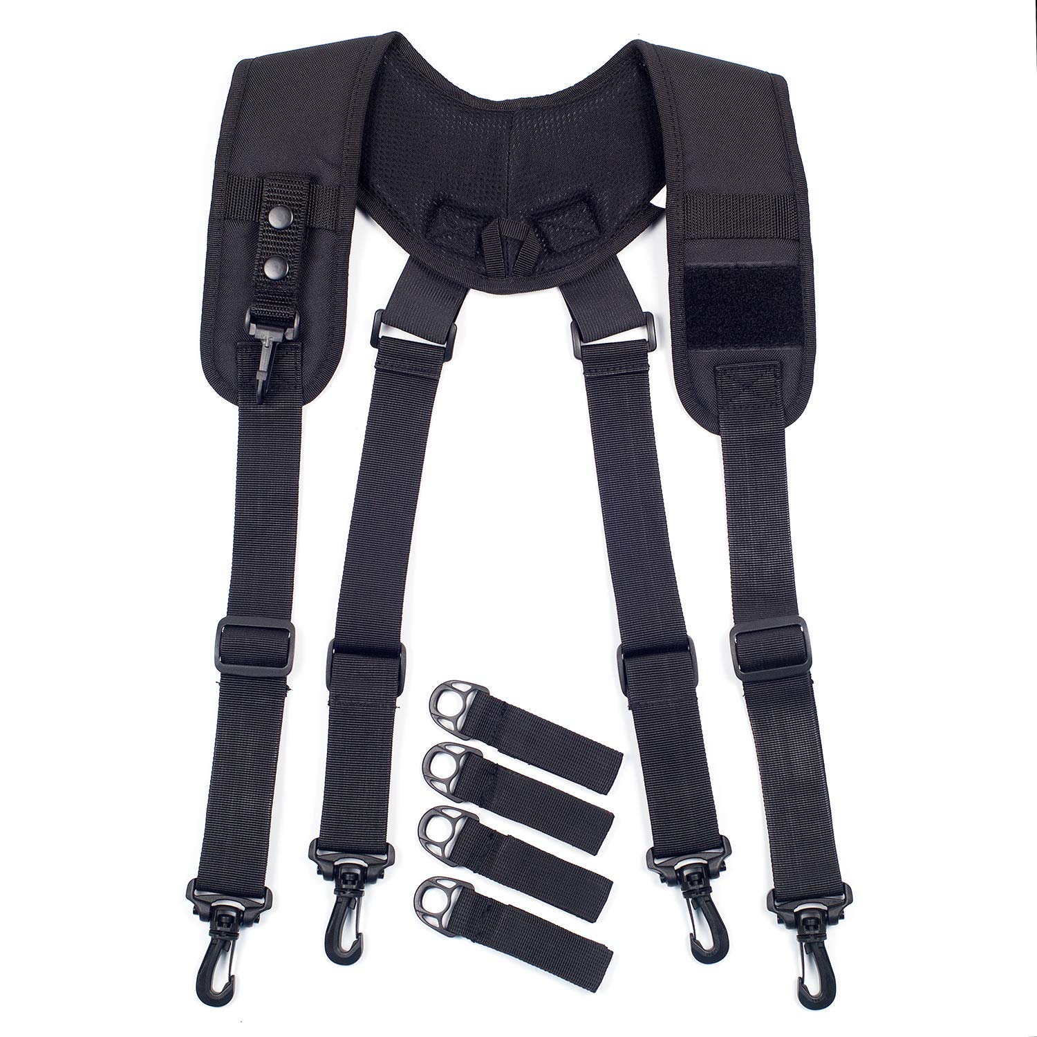 AISENIN Tactical Suspenders - Heavy Duty Padded Tool Belt Harness for Work & Duty | Adjustable Military Style Suspenders for Construction, Police, Hunting & Outdoor Activities