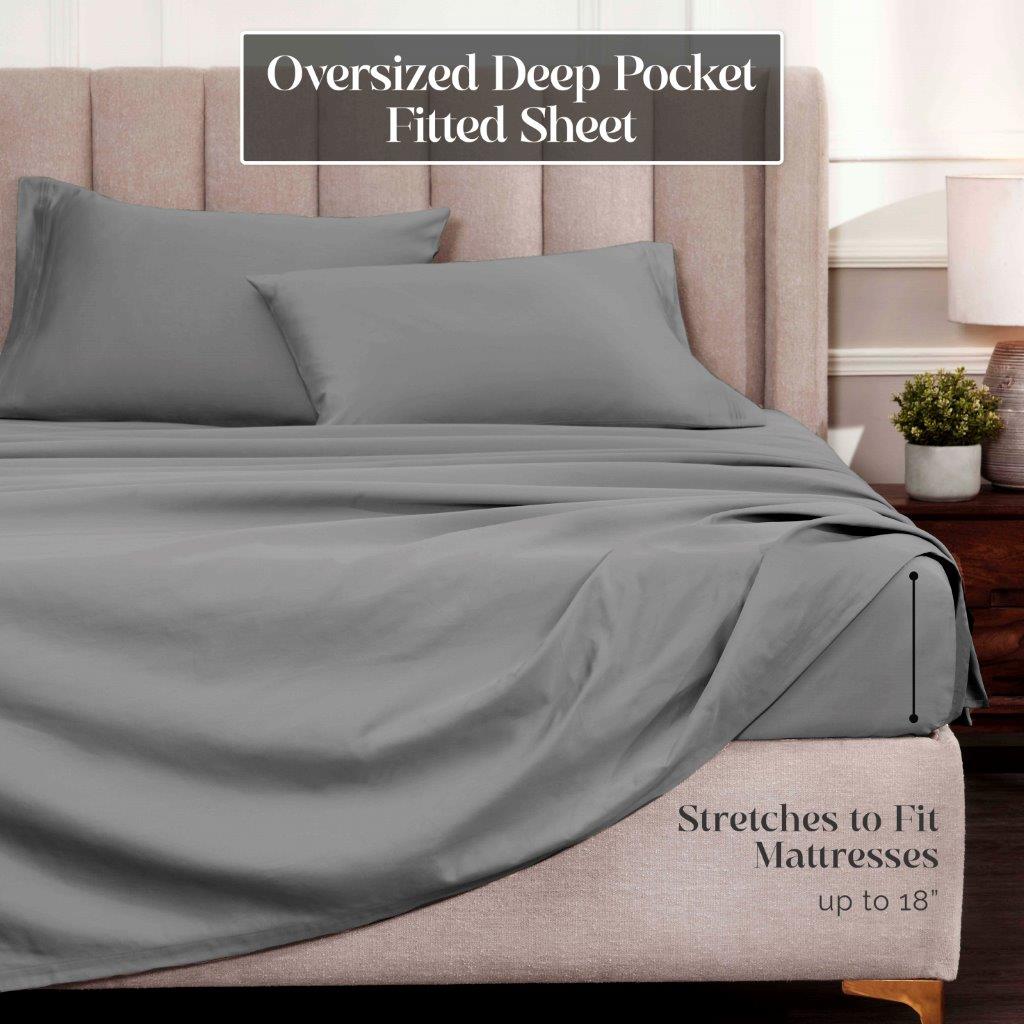 Premium 1500 Thread Count Egyptian Cotton Sheet Set - Eco-Friendly, Hypoallergenic & Breathable for Ultimate Comfort - Perfect for Luxury Bedrooms, Hotels & Gifts