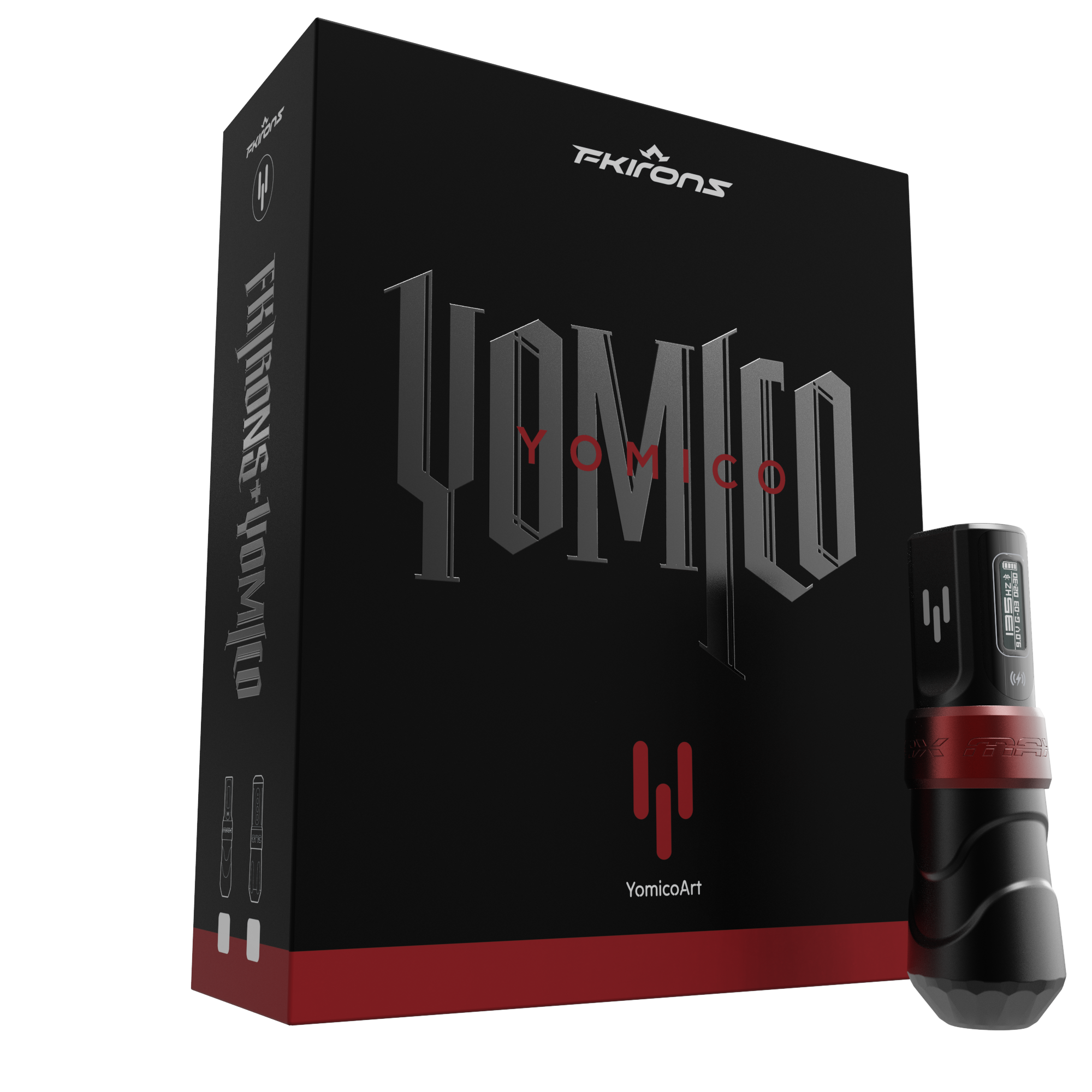FK Irons x World Famous Yomico Special Edition Flux Max Tattoo Machine & Renaissance Ink Kit - Professional Tattoo Equipment for Artists & Beginners - Perfect for Studio, Home & Travel Use