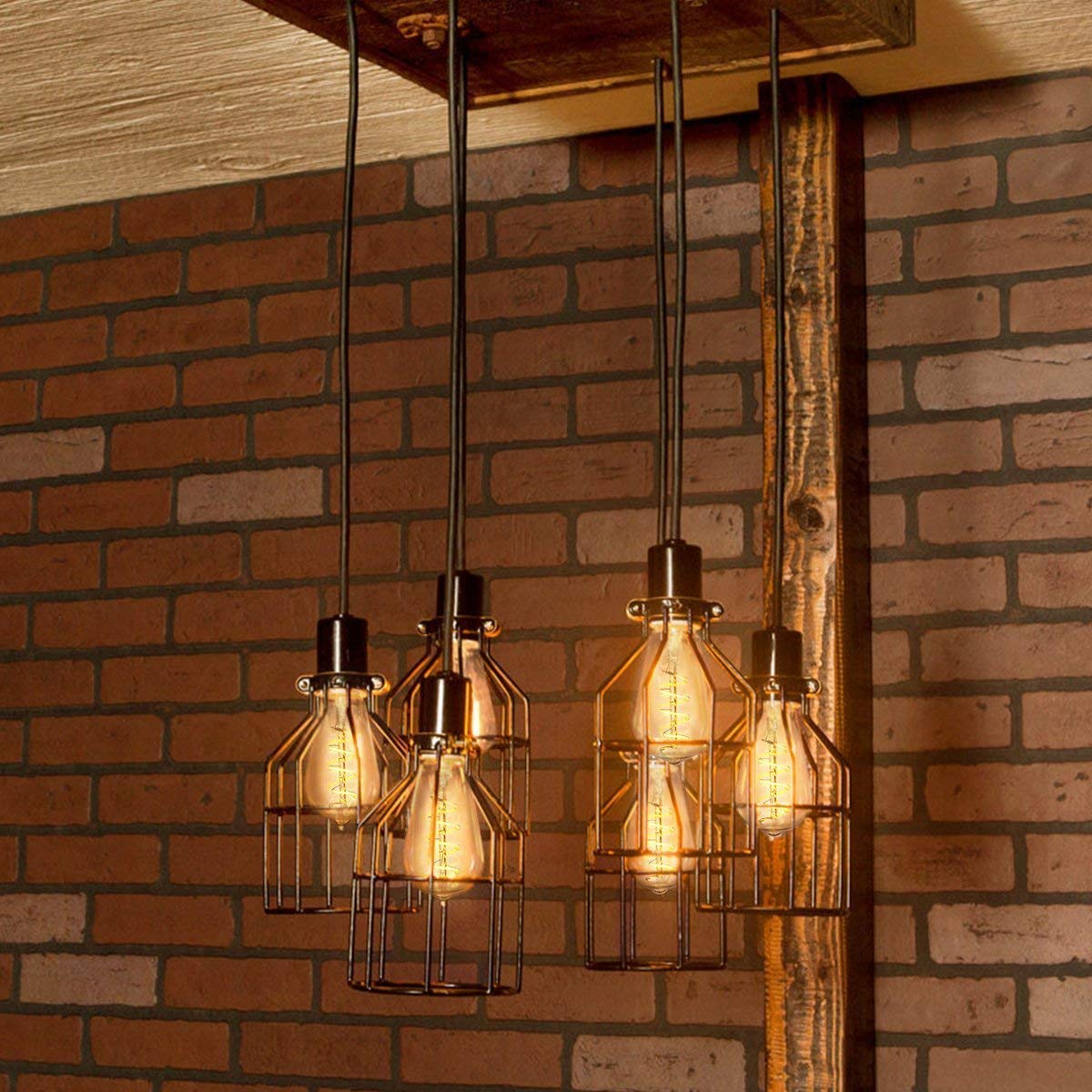 Vintage Retro Modern E27 Ceiling Pendant Light Fixture - White Hanging Lamp Holder with Suspension Kit for Living Room, Bedroom & Dining Room