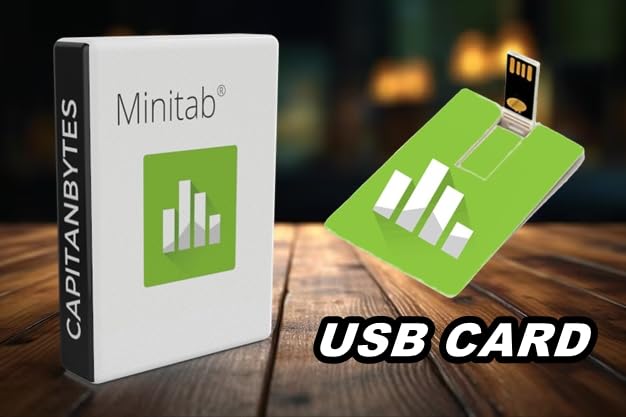 Minitab 22 Statistical Analysis Software - Lifetime License with USB Card - Perfect for Data Analysis, Quality Control & Six Sigma Projects