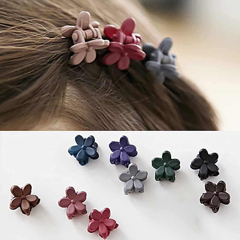 FAMEZA 20-Piece Mini Hair Clips for Girls & Women - Cute Candy Color Flower Hair Pins for Toddlers, Kids & Children - Perfect for Bangs, School, Parties & Daily Hair Accessories