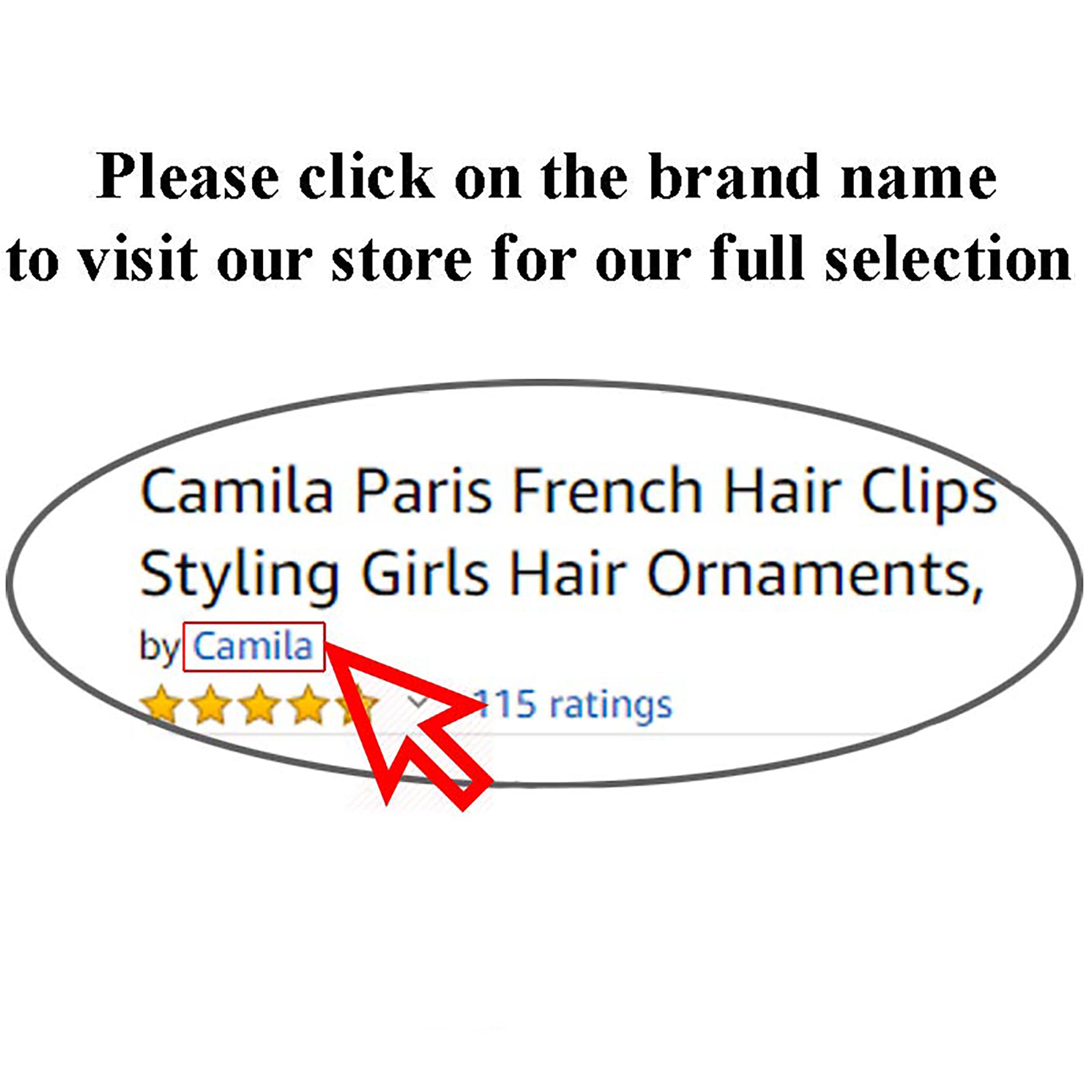 Camila Paris CP2 2 Pack Flexible Banana Hair Clips for Thick Hair - Strong Ponytail Holders, Interlocking Styling Hair Combs (Made in France) - Perfect for Workouts, Office & Everyday Hairstyles