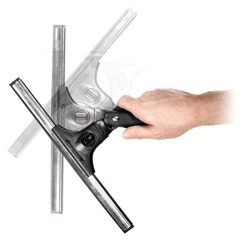 Ettore Contour Pro+ Window Squeegee with Ergonomic Handle - Professional Glass Cleaning Tool for Home, Office, and Commercial Use