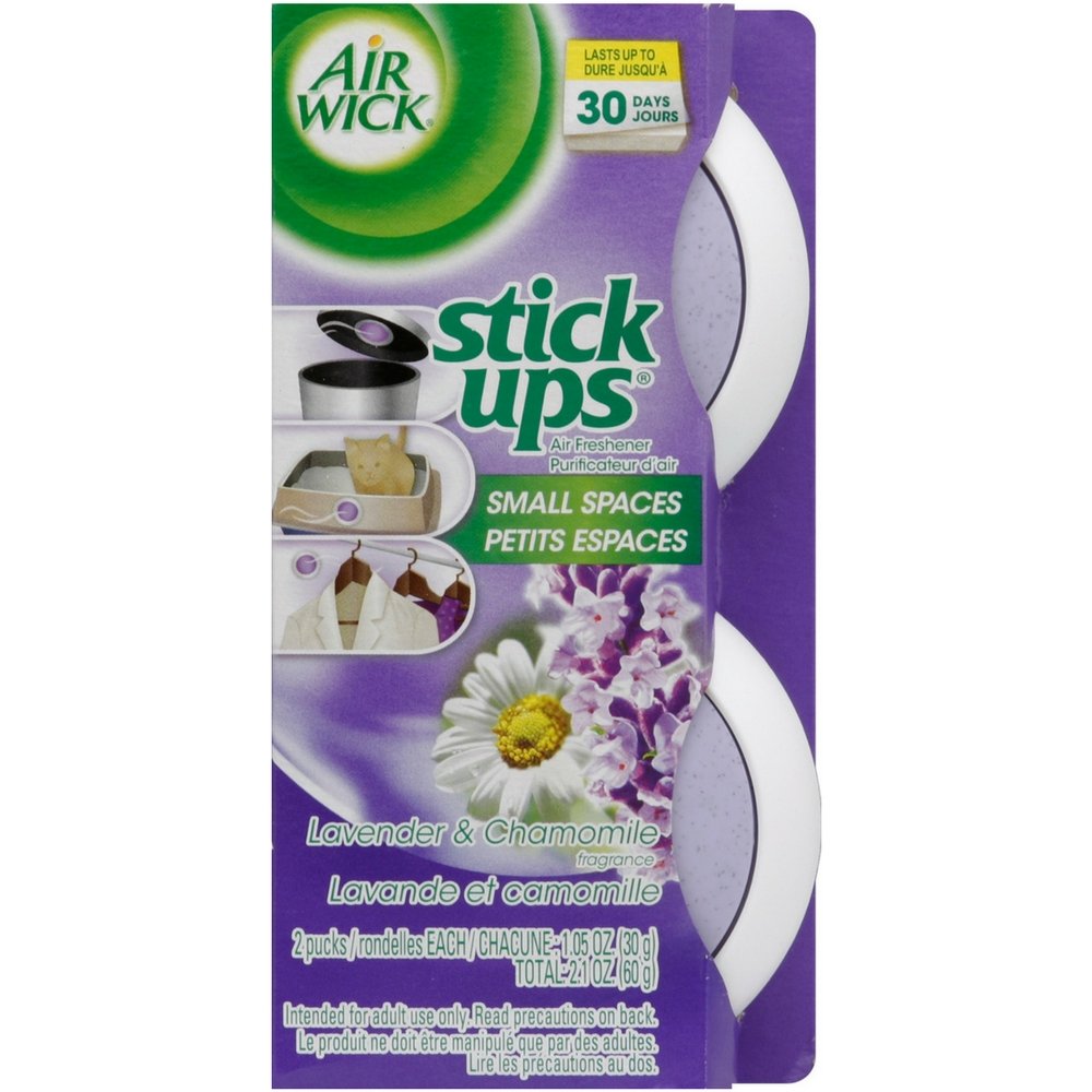 Air Wick Stick Ups Air Freshener Refills - Lavender & Chamomile Scent, 8 Count (4 Packs of 2) | Long-Lasting Fragrance for Home, Bathroom, Office & Car