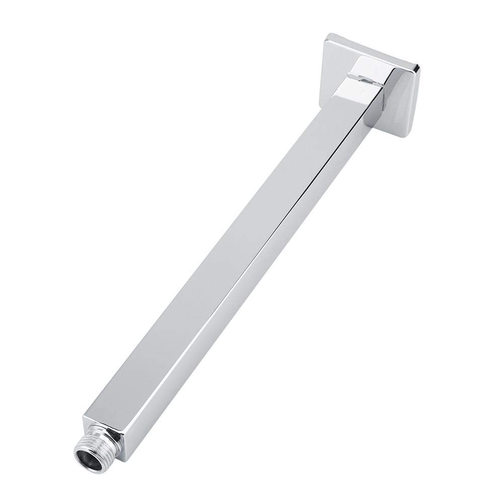 TOPINCN 16 Inch Stainless Steel Shower Arm Extension - Wall Mount Ceiling Shower Pipe for Bathroom, Adjustable Long Shower Head Extension with Durable Finish (Perfect for Modern Bathroom Renovations & Spa-Like Shower Experience)