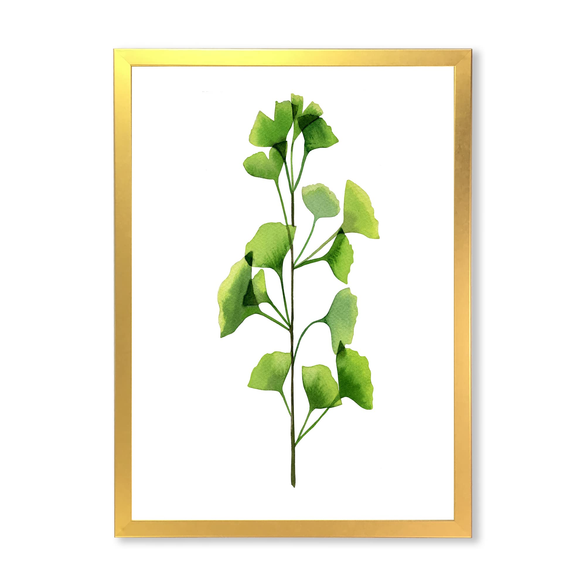 DesignQ Green Field Plant Foliage Farmhouse Framed Wall Art - Botanical Home Decor for Living Room, Bedroom & Office - Perfect Rustic Wall Hanging for Nature-Inspired Interior Design