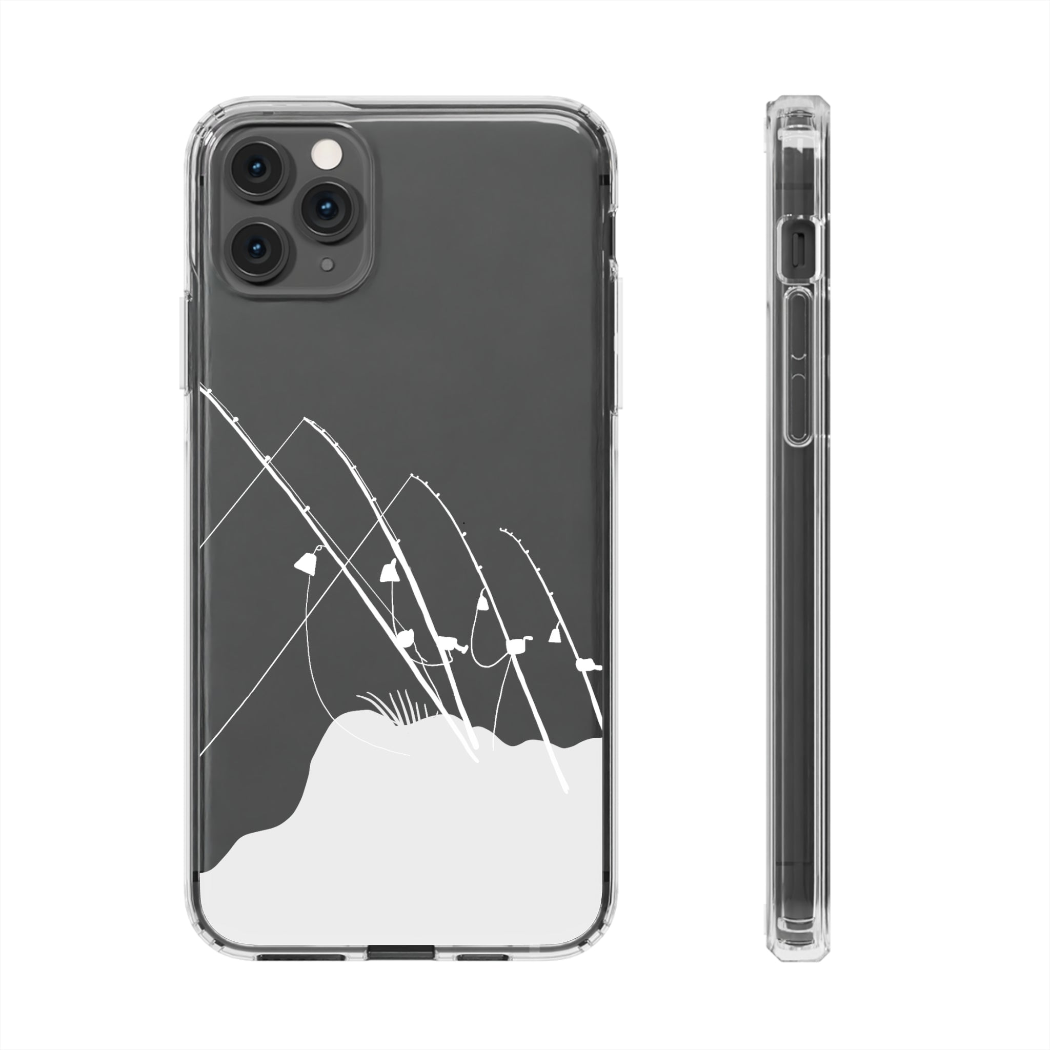 Gone Fishing Clear Phone Case - Durable Protective Cover for iPhone & Samsung - Perfect for Outdoor Activities, Fishing Trips & Daily Use