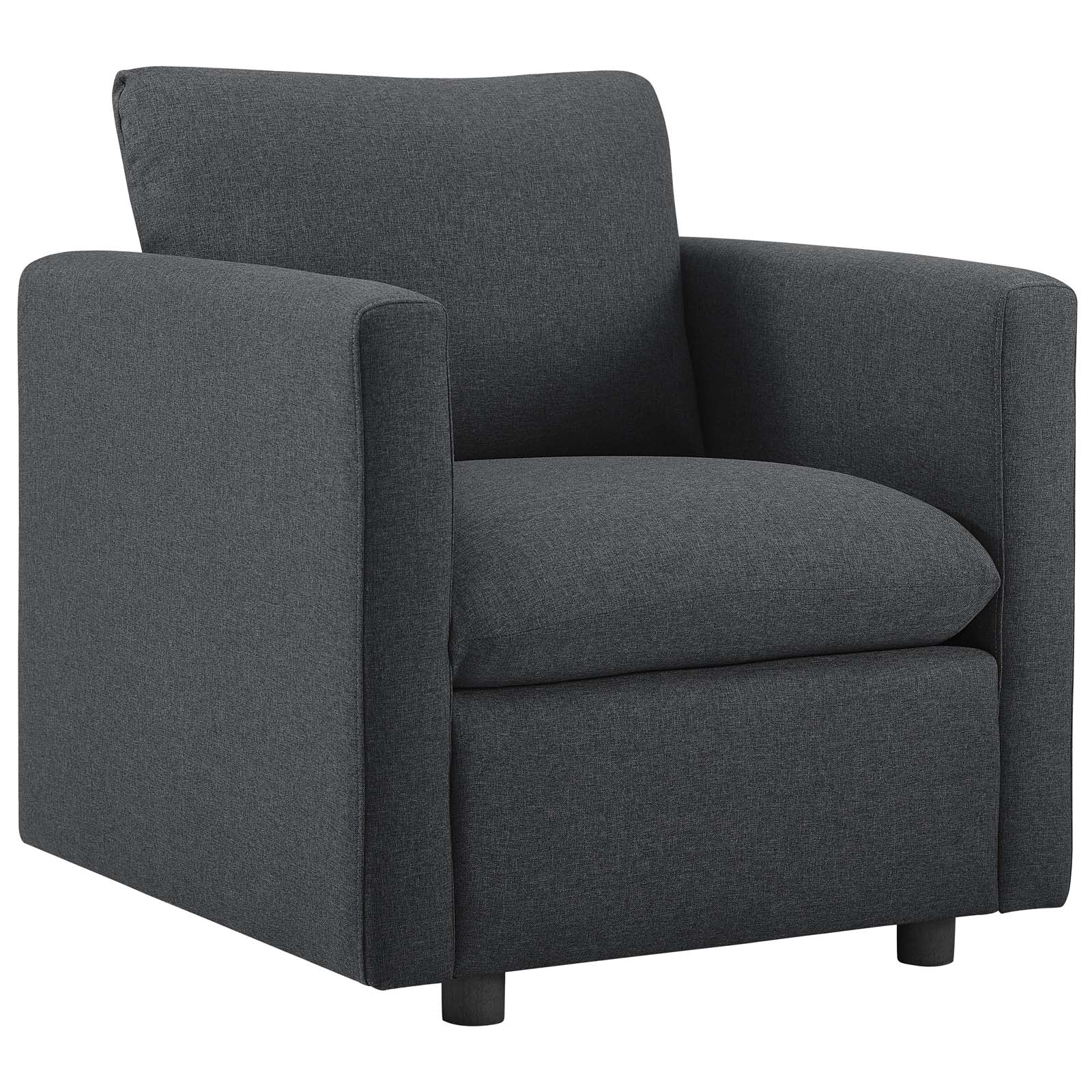 Luxury Upholstered Fabric Armchair Set of 2 - Modern Living Room Chairs with Soft Cushions - Perfect for Home, Office, and Lounge Areas