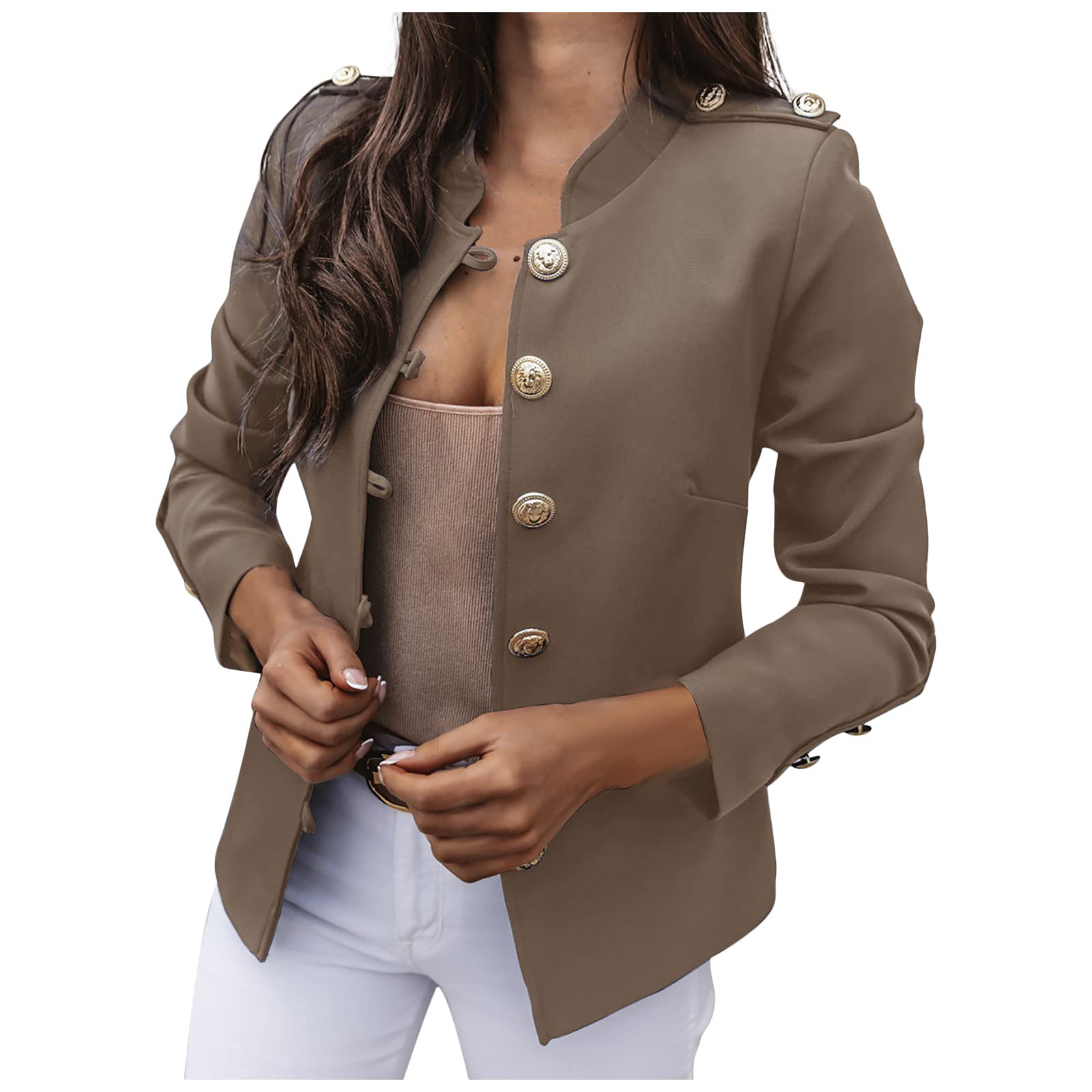 Women's Slim Long Sleeve Blazer for Office & Fall Winter Wear