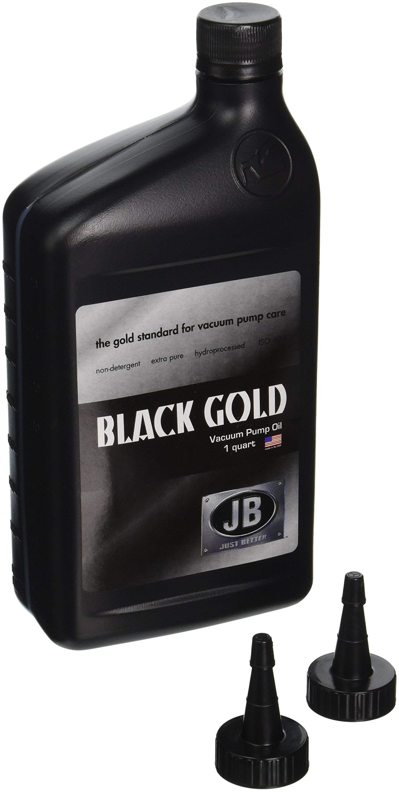 JB Industries Black Gold Vacuum Pump Oil - 1 Quart (Set of 4) | High Performance Lubricant for HVAC Systems, Refrigeration Units & Laboratory Equipment