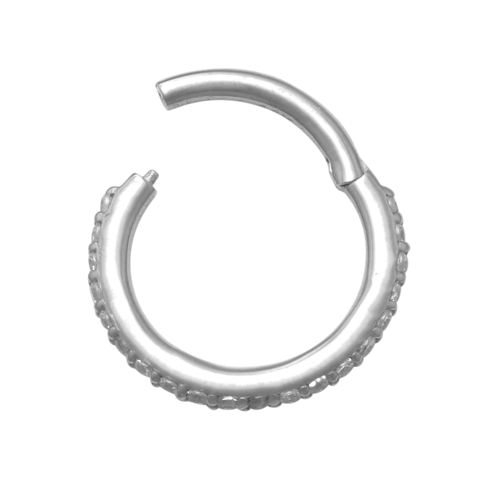 14K Gold CZ Hoop Earrings for Cartilage, Daith, Helix - 16G Genuine Gold Body Jewelry for Women - Perfect Gift for Piercing Lovers - Ideal for Everyday Wear & Special Occasions
