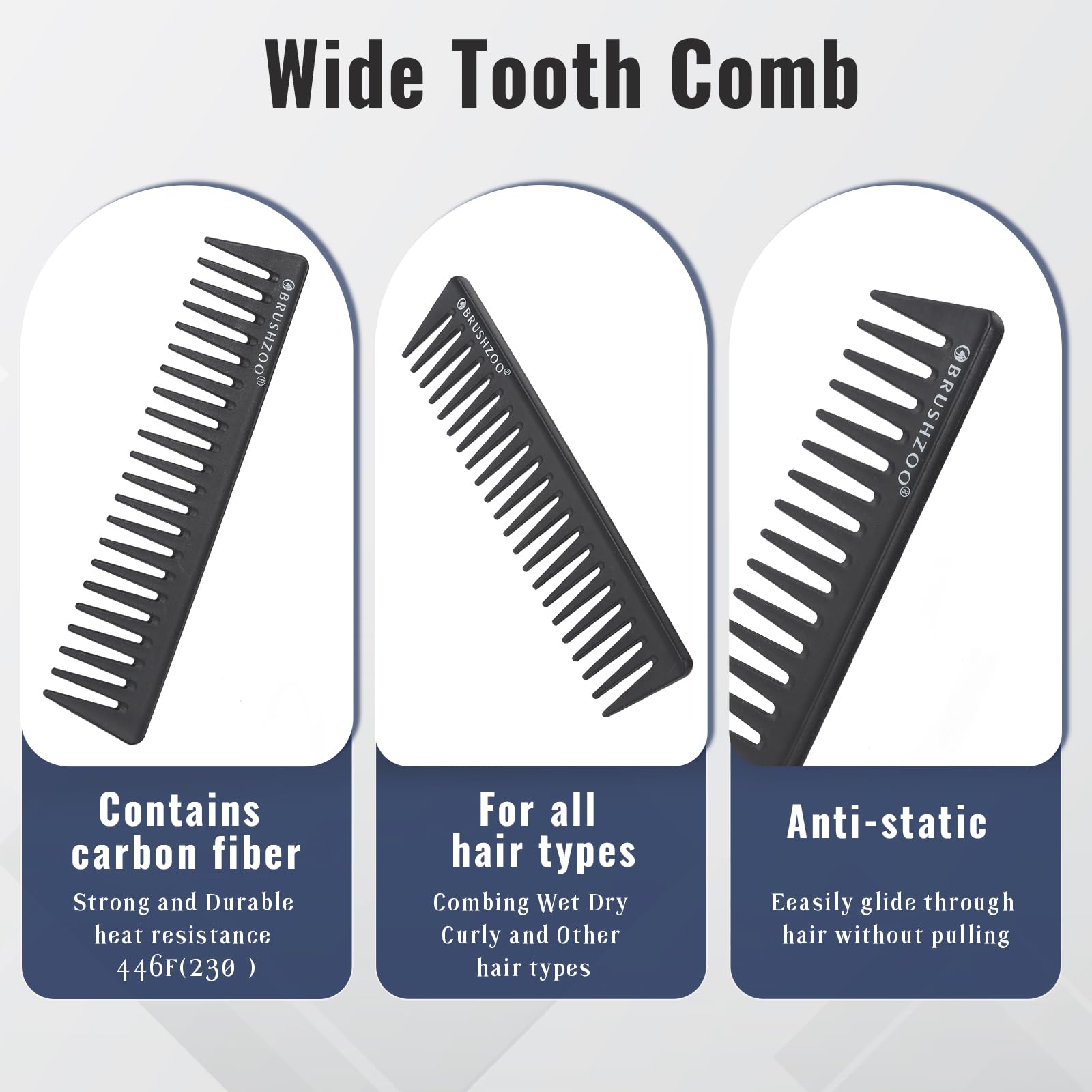 BRUSHZOO Hair Brush Set for Women, Men & Kids - Detangling Brush for Curly, Natural & 3/4abc Hair with Wide Tooth Comb & Spray Bottle | Perfect for Home, Travel & Salon Styling