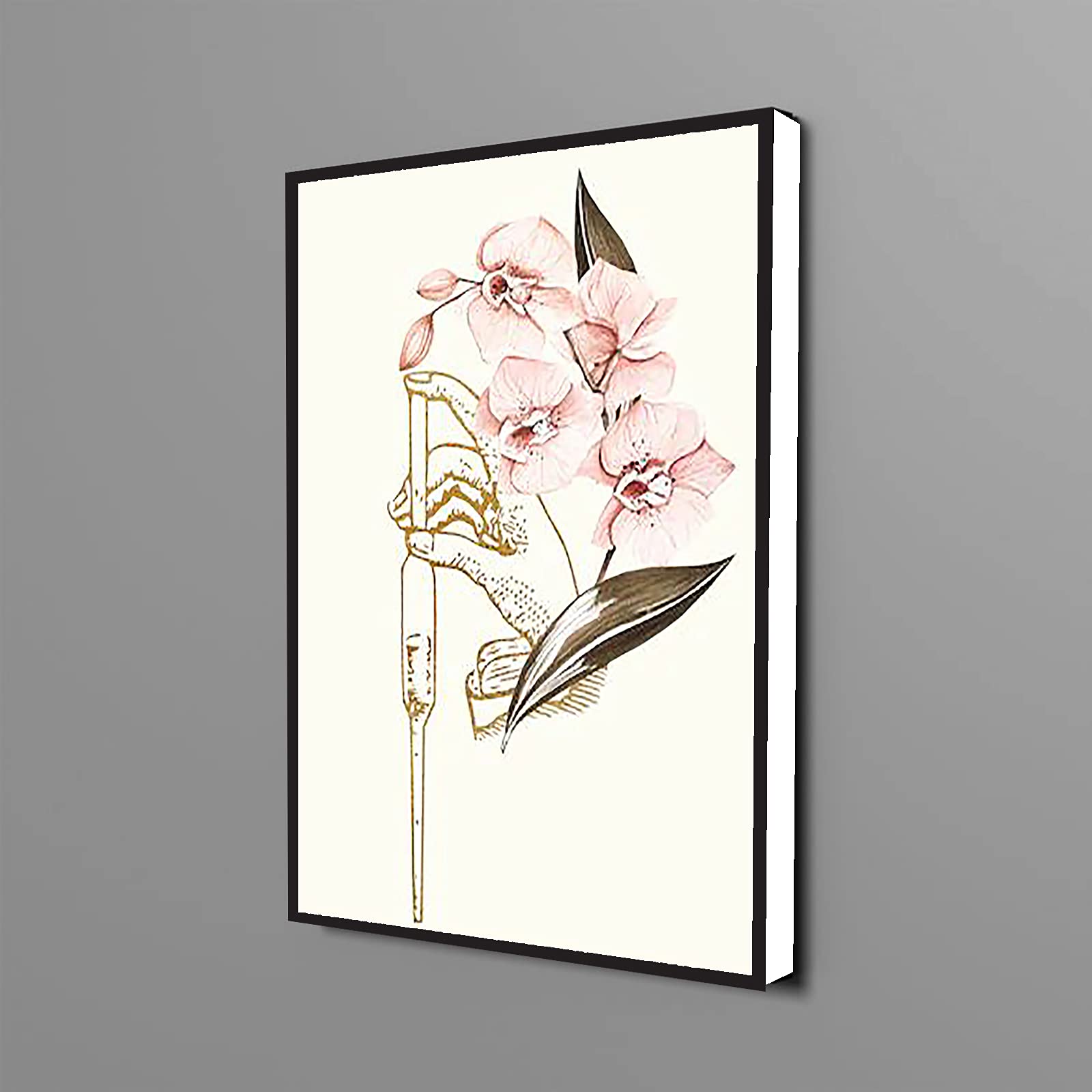 12''x18'' Framed Floral Medical Pipette Print Wall Art - Paris & Bathroom Decor, PhD Gift for Biotechnologist & Lab Tech | Perfect for Home, Office & Laboratory Decor