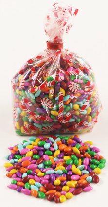 Scott's Cakes Rainbow Mix Chocolate Covered Sunflower Seeds - 1lb Resealable Candy Cane Bag | Party Favors, Holiday Gifts & Healthy Snacks for Office, School & Movie Nights