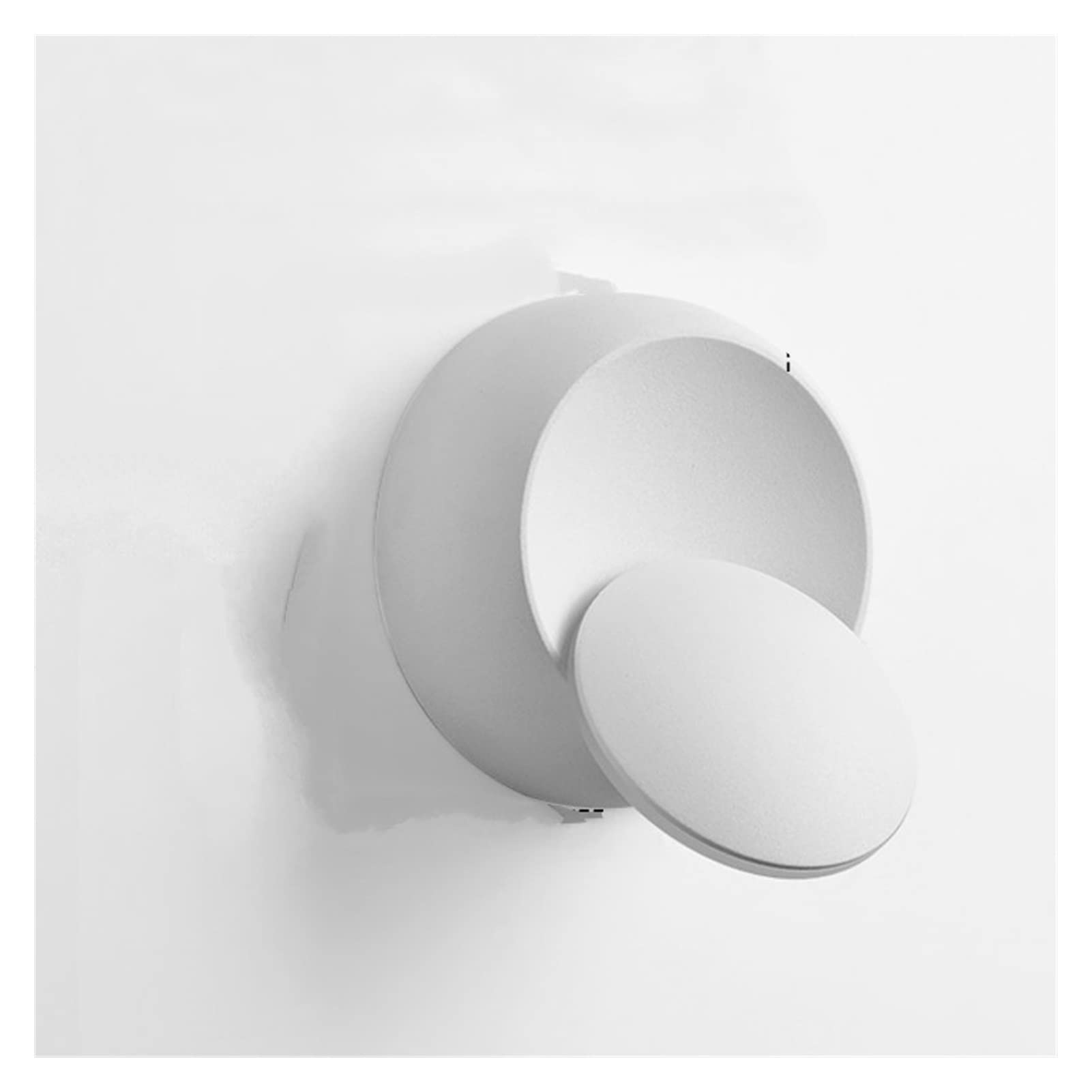 360° Rotating LED Wall Lamp - Adjustable Modern Bedside Light in White & Black for Bedroom, Hallway, Living Room | Dimmable Night Light with Remote Control | Easy Installation & Energy Saving