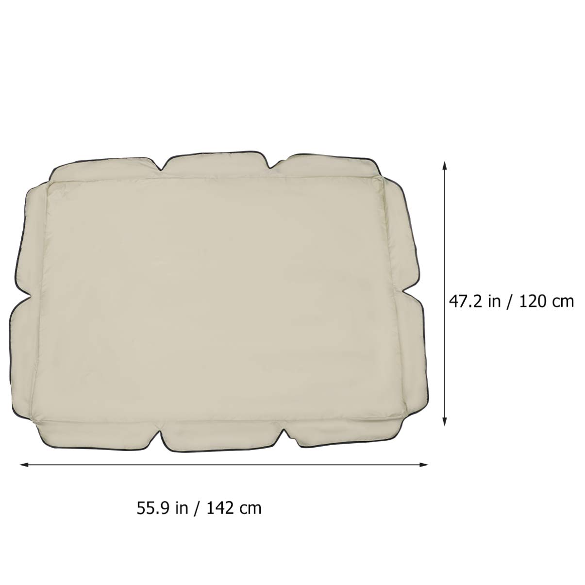 DOITOOL Waterproof Outdoor Chair Covers Set - 142x120cm Beige Polyester with PA Coating - Elastic Garden Swing Cover & Hanging Chair Protector - All-Weather Patio Furniture Covers for Deck, Porch, and Backyard Use