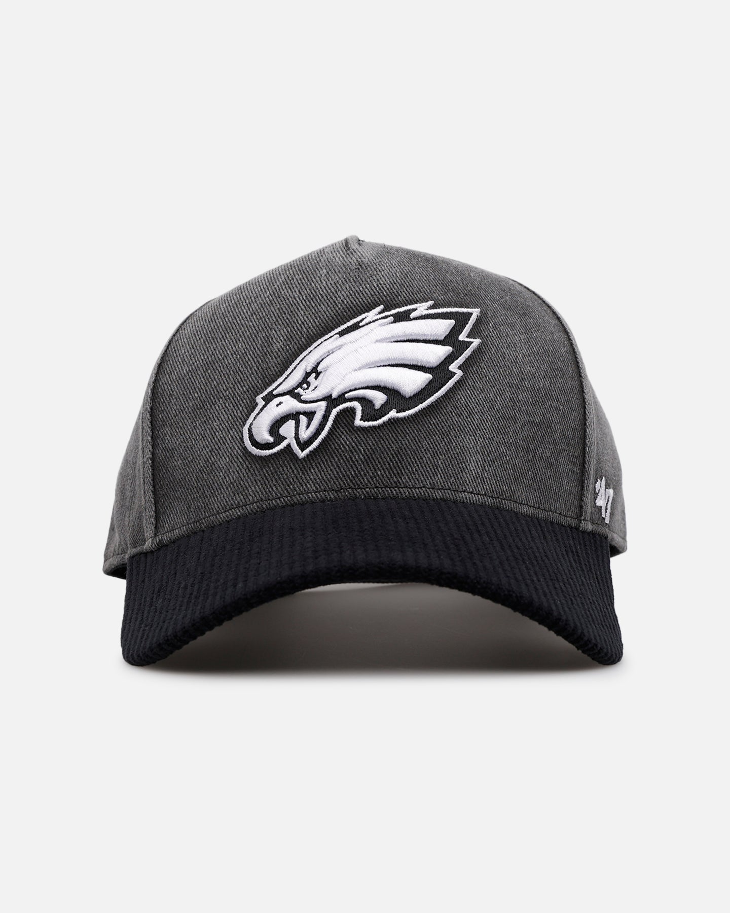47 Brand Philadelphia Eagles 'Apollo Corduroy' 47 Offside DT Strapback Black Hat - Official NFL Licensed Adjustable Baseball Cap for Men, Perfect for Game Day, Tailgating & Fan Gear Collection