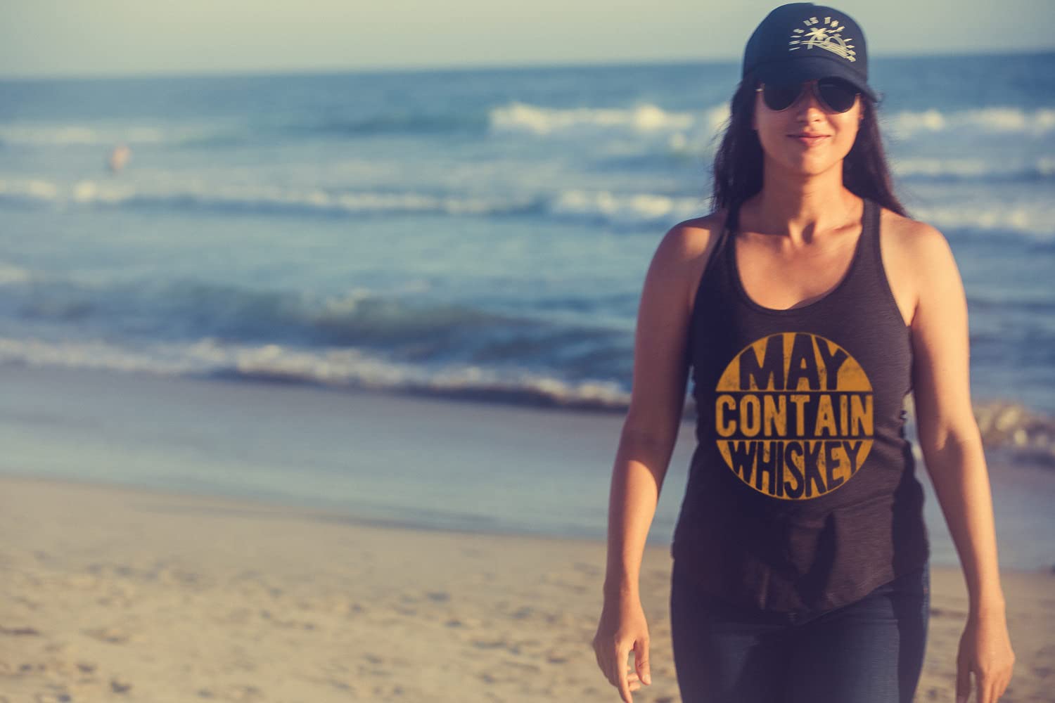 Funny Whiskey Drinking Graphic Racerback Tank Top for Women - Gym Workout & Party Wear - Perfect for Fitness, Night Out and Girls' Night