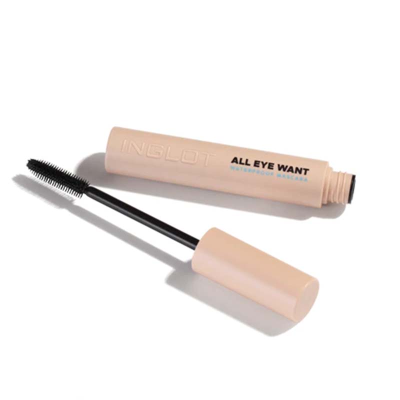 Inglot All Eye Want Waterproof Mascara - Volumizing & Lengthening for All-Day Wear - Perfect for Daily Use, Special Occasions & Sensitive Eyes