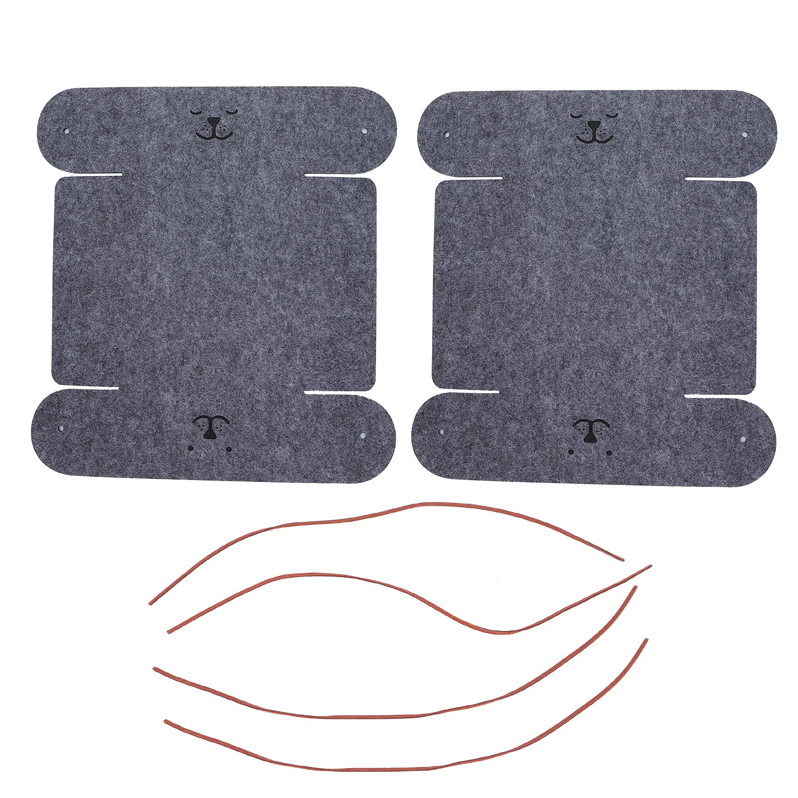 HASAKI 2-Pack Foldable Felt Storage Boxes - Desk Organizer for Makeup, Office Supplies & Home Decor | Perfect for Vanity, Bedroom and Workspace Organization