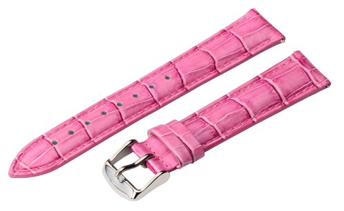 Clockwork Synergy - Set of 15 Premium 2-Piece Stainless Steel & Leather Classic Crocodile Grain Interchangeable Watch Bands 14mm for Men & Women - Perfect for Dress Watches, Business Attire & Everyday Wear