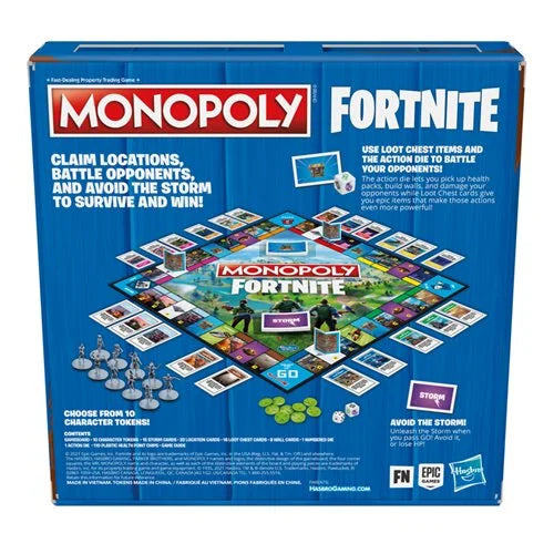 Fortnite Edition Monopoly Board Game - Family Fun Strategy Game for Kids & Adults - Perfect for Game Nights, Parties & Gifts