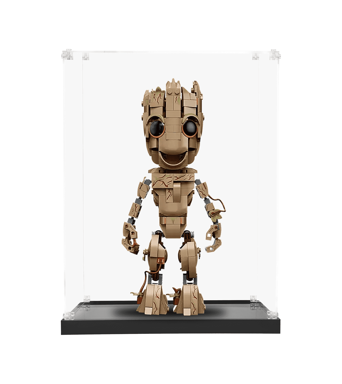 ICUANUTY Lego Marvel I am Groot 76217 Display Case - Clear Acrylic Showcase for Collectible Building Sets - Perfect for Home Decor, Office Display & Gift Giving