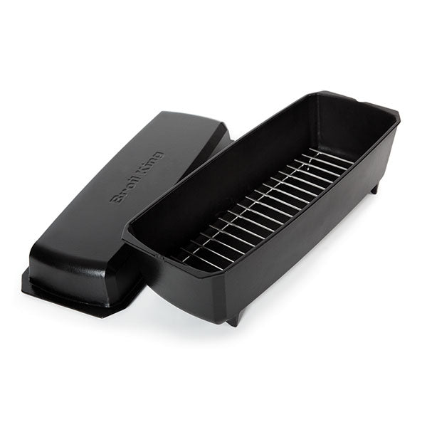 Broil King 69615 Premium Cast Iron Rib Roaster Grill Pan - Perfect for BBQ, Grilling, and Oven Cooking Steaks, Ribs & Roasts