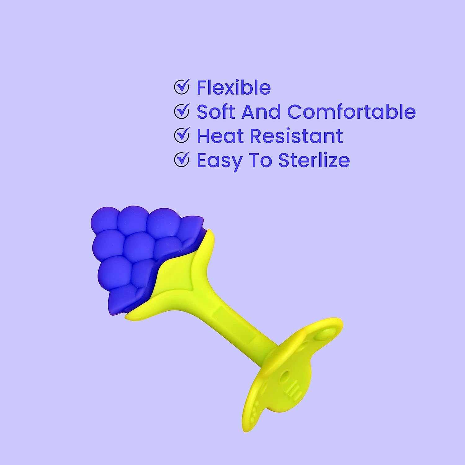 **Soft Silicone Baby Feeding Set - Teether, Spoon, Finger Brush, Bib & Nibbler for Newborns & Toddlers | Safe & BPA-Free | Perfect for Mealtime & On-the-Go Feeding (Design 646)**