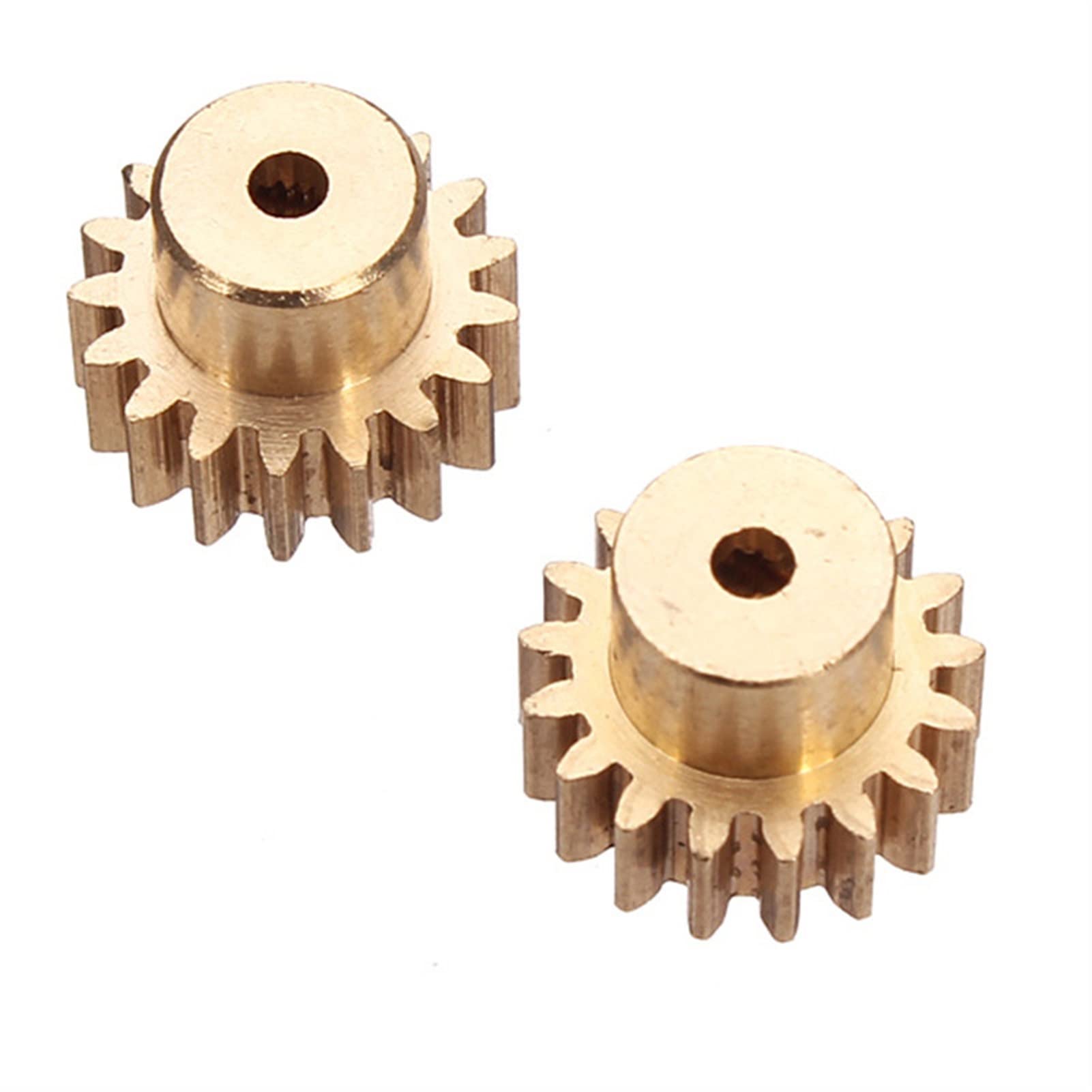 2PCS 17T Motor Pinion Gear - 2mm Inner Hole Copper Spur Gear for Electric Cars & RC Models - Durable 2mm Shaft Compatible Gear for DIY Motors & Hobby Projects