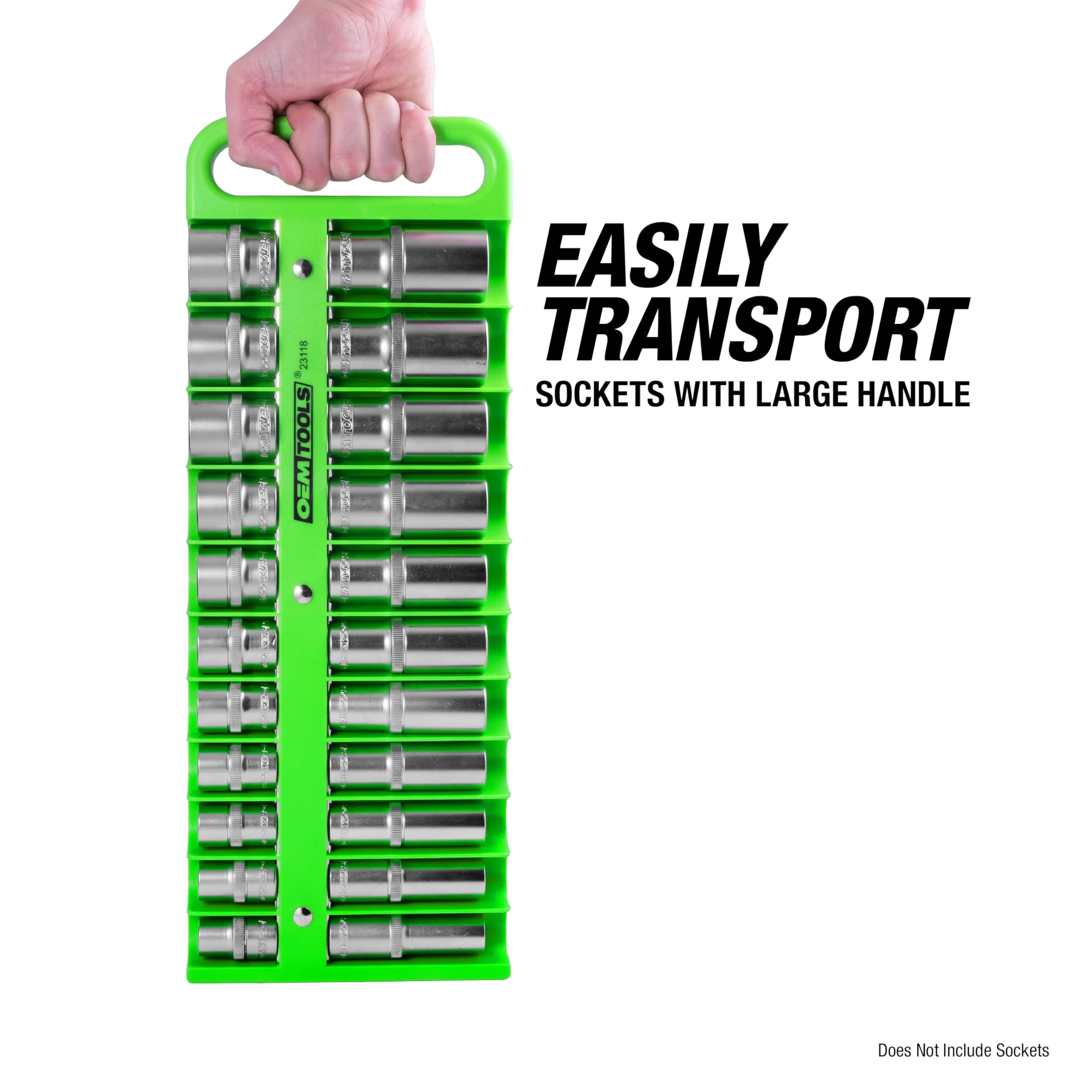 OEMTOOLS 23127 3-Pack Magnetic Socket Organizer Tray Set - 1/4