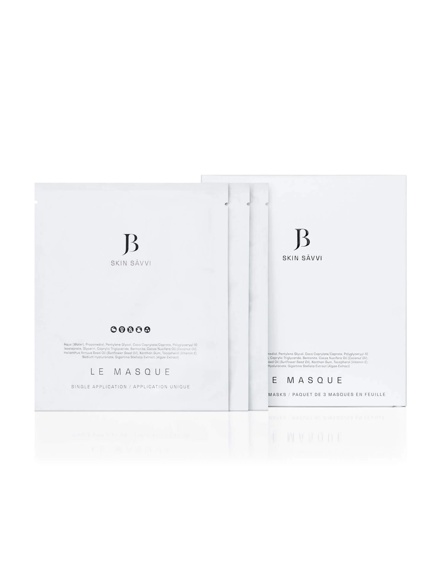 JB Skin Savvi The Mask (Pack of 3) - Hydrating Facial Sheet Mask for Glowing Skin - Perfect for Spa Night, Self-Care Routine & Travel Skincare