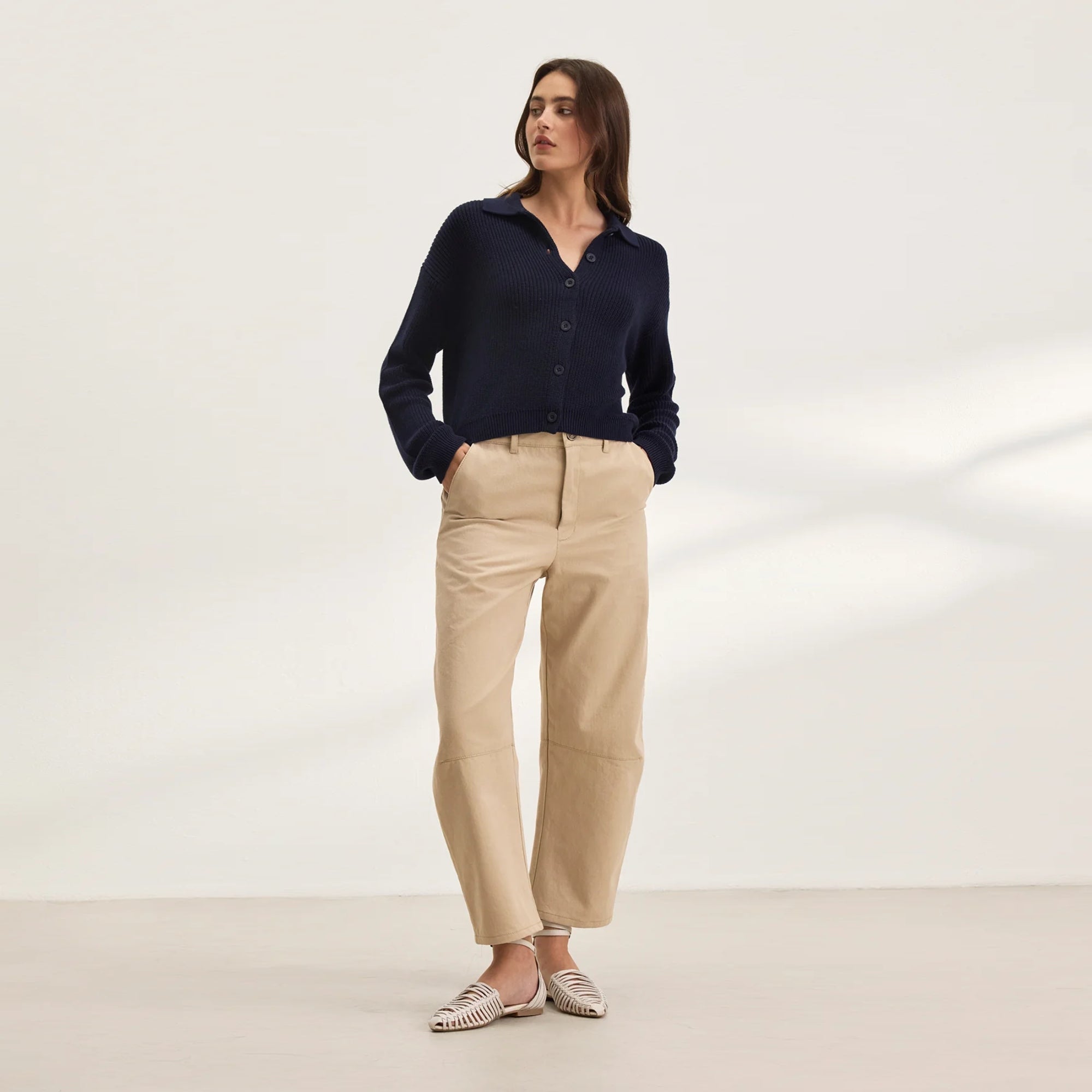 Alexis Women's Classic Twill Pants - Comfortable & Stylish High Waisted Trousers for Work, Office & Casual Wear