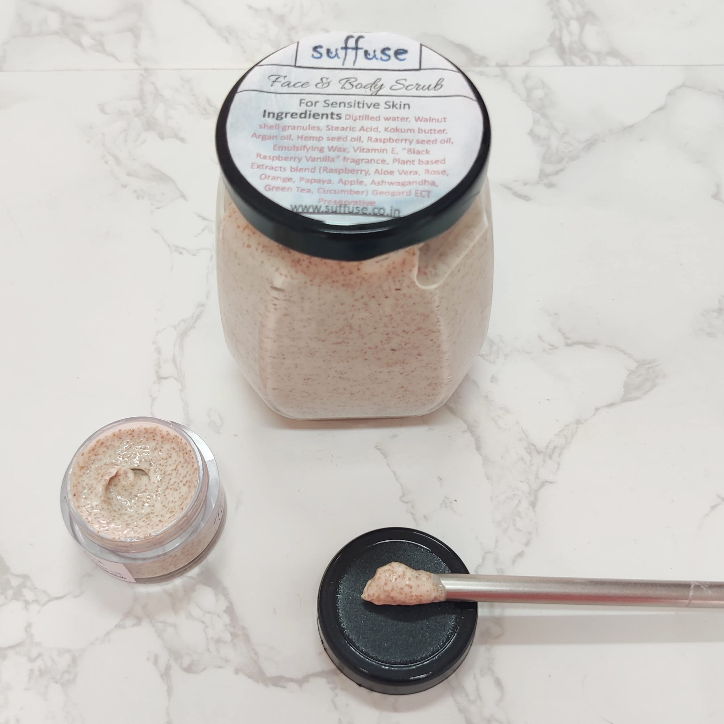Gentle Exfoliating Face & Body Scrub for Sensitive Skin - Soothing & Hydrating Skincare for Daily Use at Home or Spa