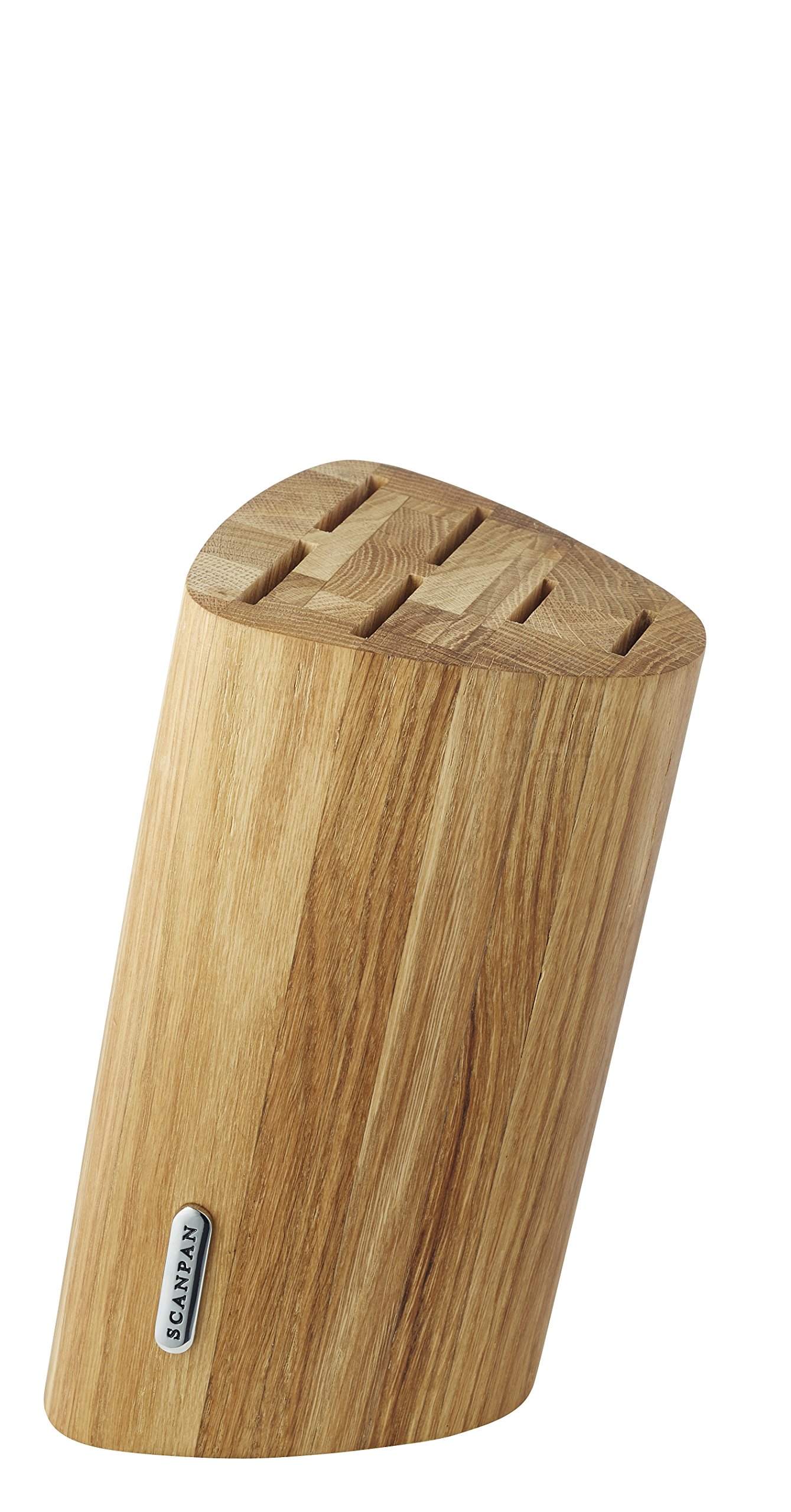 Premium Scanpan Maitre D' Knife Block Set - 6 Slot Wooden Knife Holder for Professional Chefs & Home Cooks - Perfect for Kitchen Organization & Safe Knife Storage