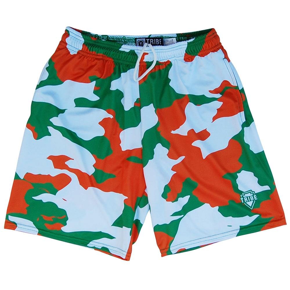 Ireland Flag Camo Lacrosse Shorts - Breathable Quick-Dry Sports Shorts for Men - Perfect for Lacrosse, Soccer, and Outdoor Training