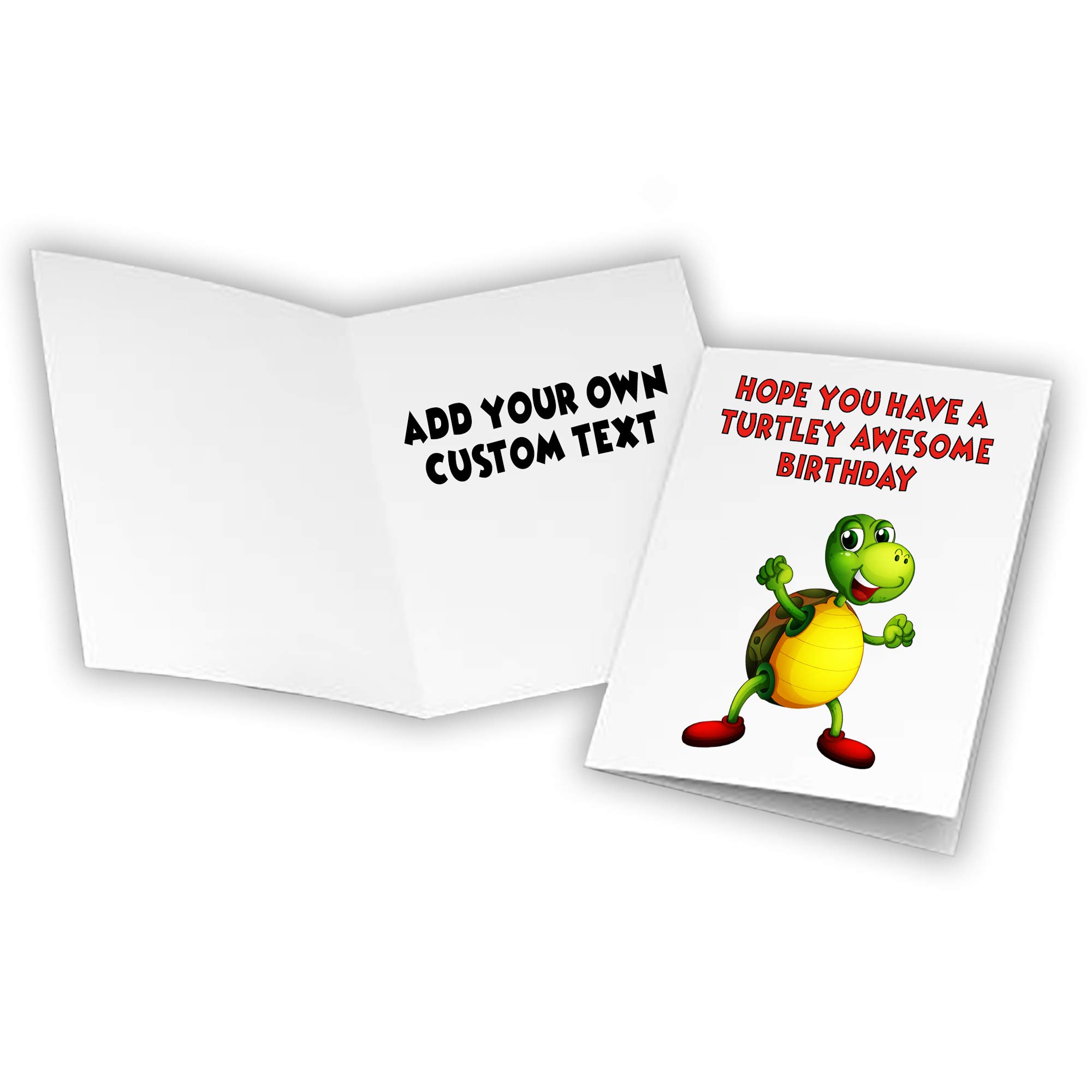 Cute Turtle Birthday Cards for Kids - Personalized Greeting Cards for Boys & Girls | Custom Turtle-Themed Birthday Gifts | Perfect for Birthday Parties, School Events & Special Occasions