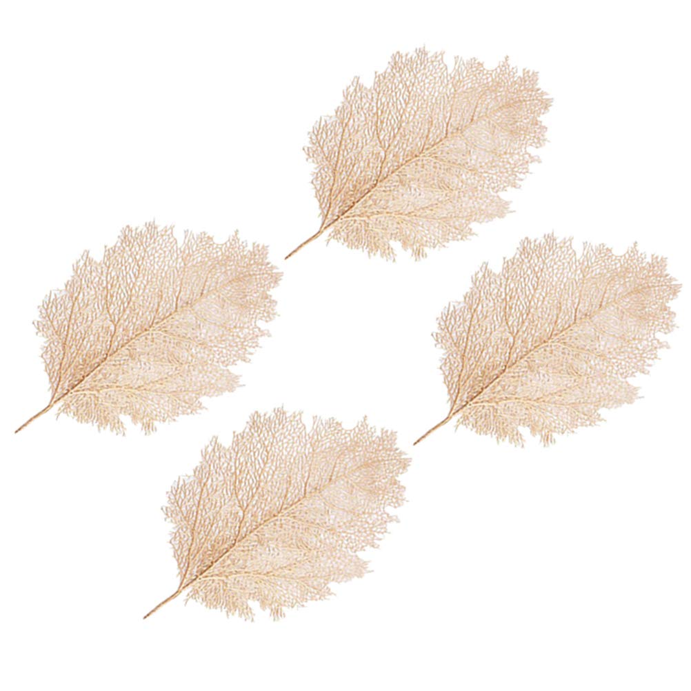 LIOOBO 4-Piece Easter and Christmas Table Mats Set - Leaf Design Coasters and Placemats for Dining Table - Holiday Dinner Party Decor (Perfect for Thanksgiving, Autumn Gatherings & Festive Celebrations)