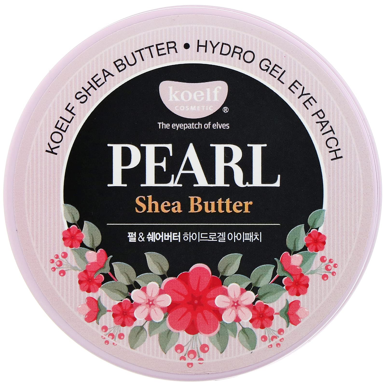 Koelf Pearl Shea Butter Hydrogel Eye Patch - 60 Pairs for Dark Circles, Puffiness & Wrinkles | Korean Skincare Treatment for Brightening & Hydrating Under Eyes | Perfect for Night Routine, Travel & Self-Care