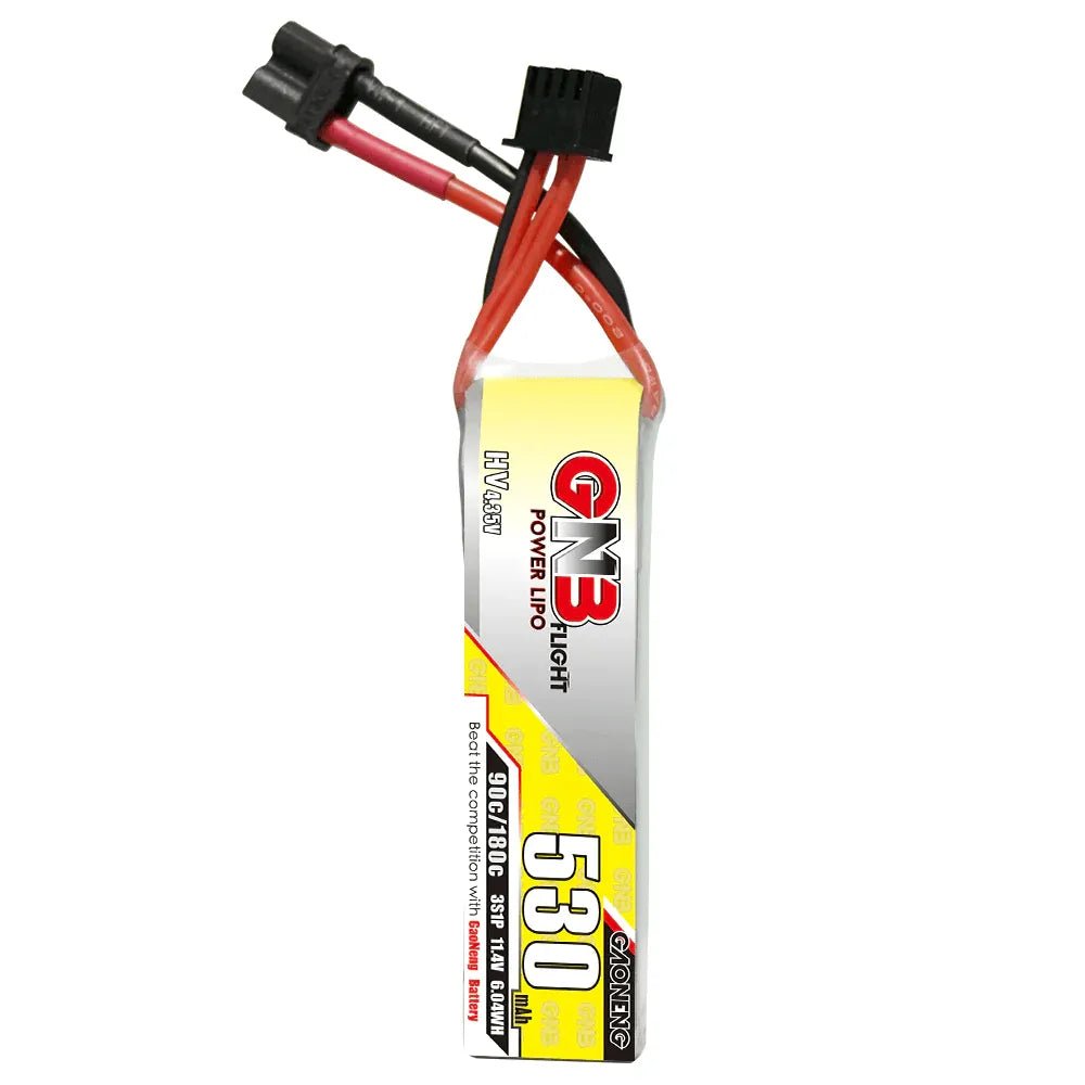 GNB/GAONENG 530mAh 3S 11.4V HV 90C LiPo Battery with XT30 Plug - High Performance RC Drone, Airplane & FPV Racing Battery