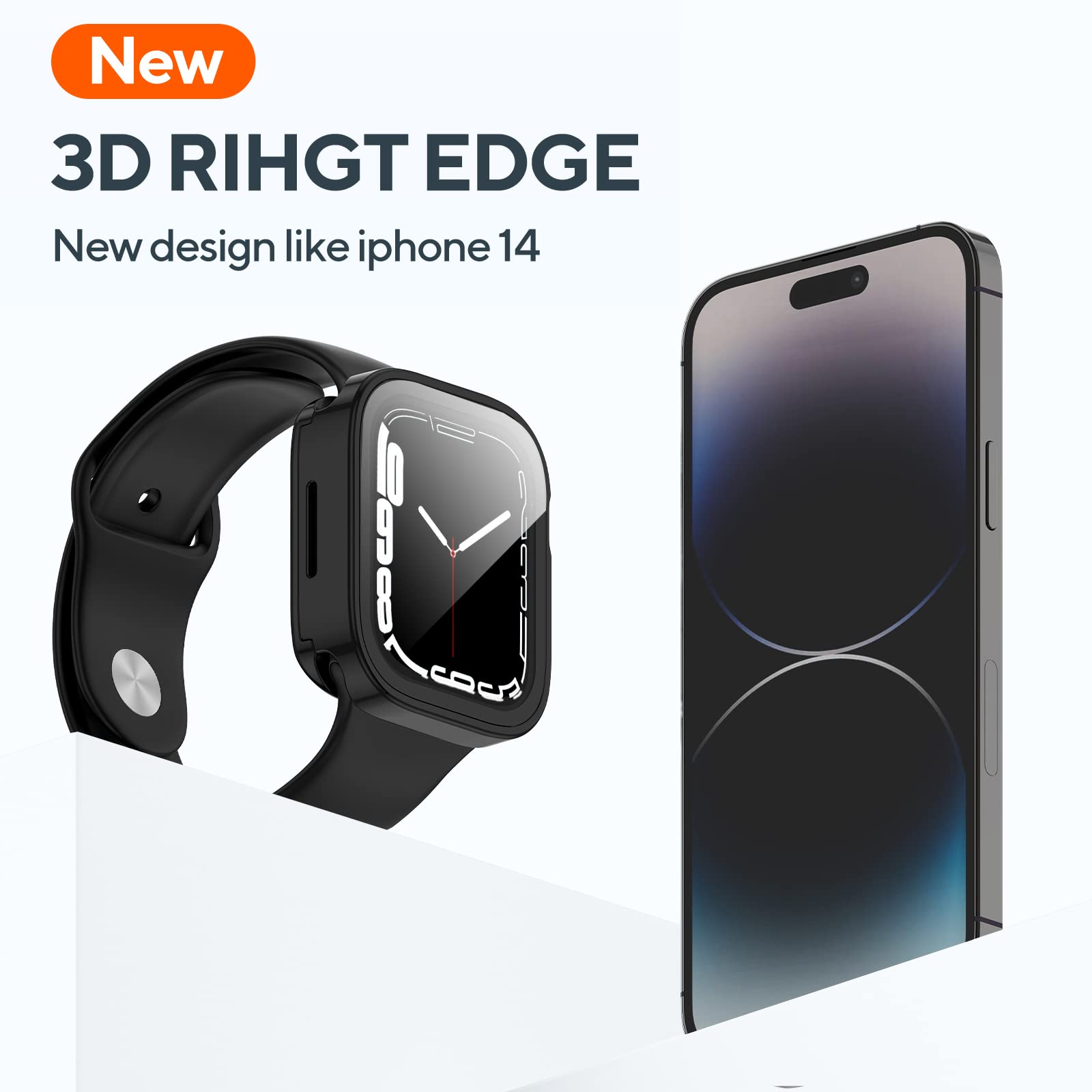 2 Pack 2 in 1 Waterproof Case for Apple Watch Series SE/SE2/6/5/4 40mm - Shockproof Protective Cover with Tempered Glass Screen Protector & PC Bumper - Compatible with iWatch (Black/Black) | Perfect for Swimming, Running & Outdoor Activities