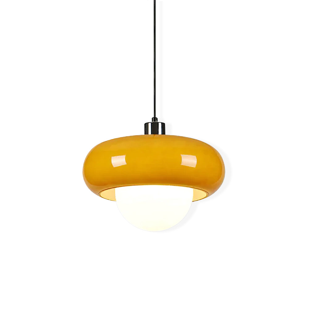 Vintage Harvey Pendant Lamp - Industrial Style Hanging Light Fixture with Metal Shade for Kitchen Island, Dining Room, or Bedroom Lighting