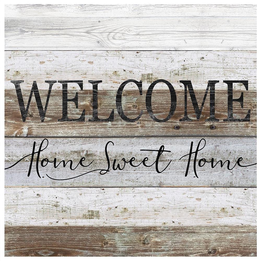 Youngs 37286 Welcome Home Sweet Home Wooden Wall Plaque - Rustic Farmhouse Decor for Entryway, Living Room & Housewarming Gifts