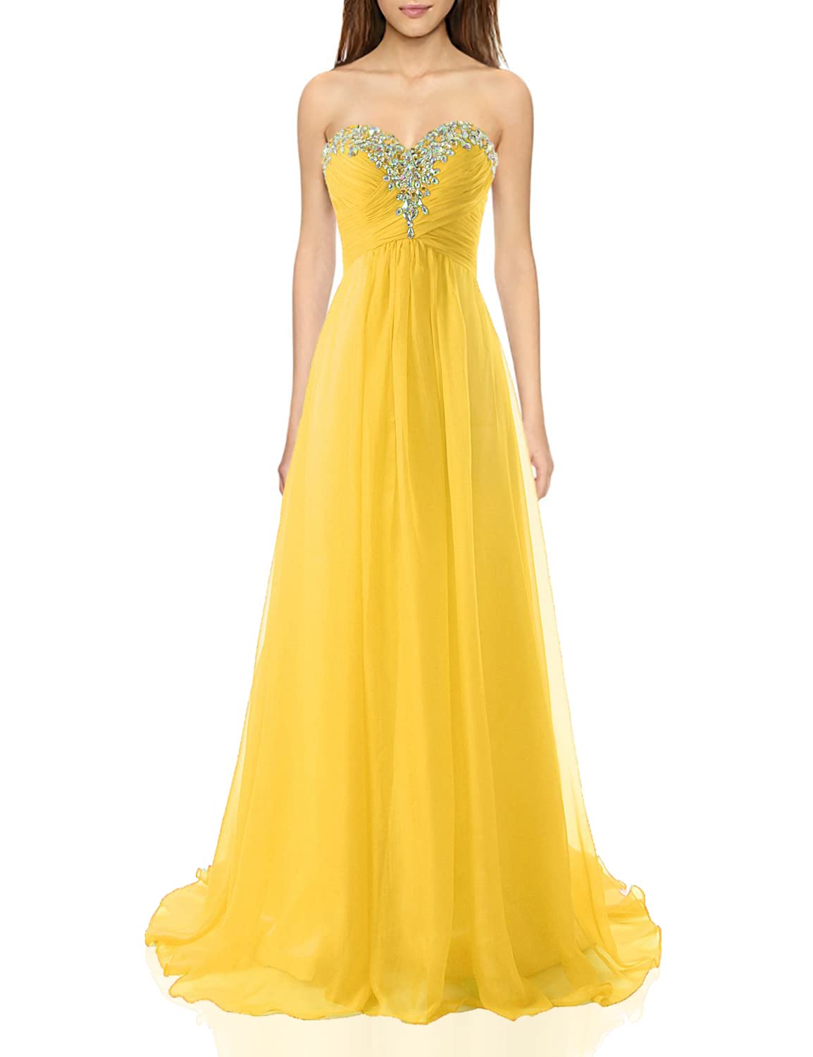 JAEDEN Elegant Long Chiffon Prom Dress & Bridesmaid Gown - A-Line Formal Evening Dress for Homecoming, Wedding Party & Special Occasions